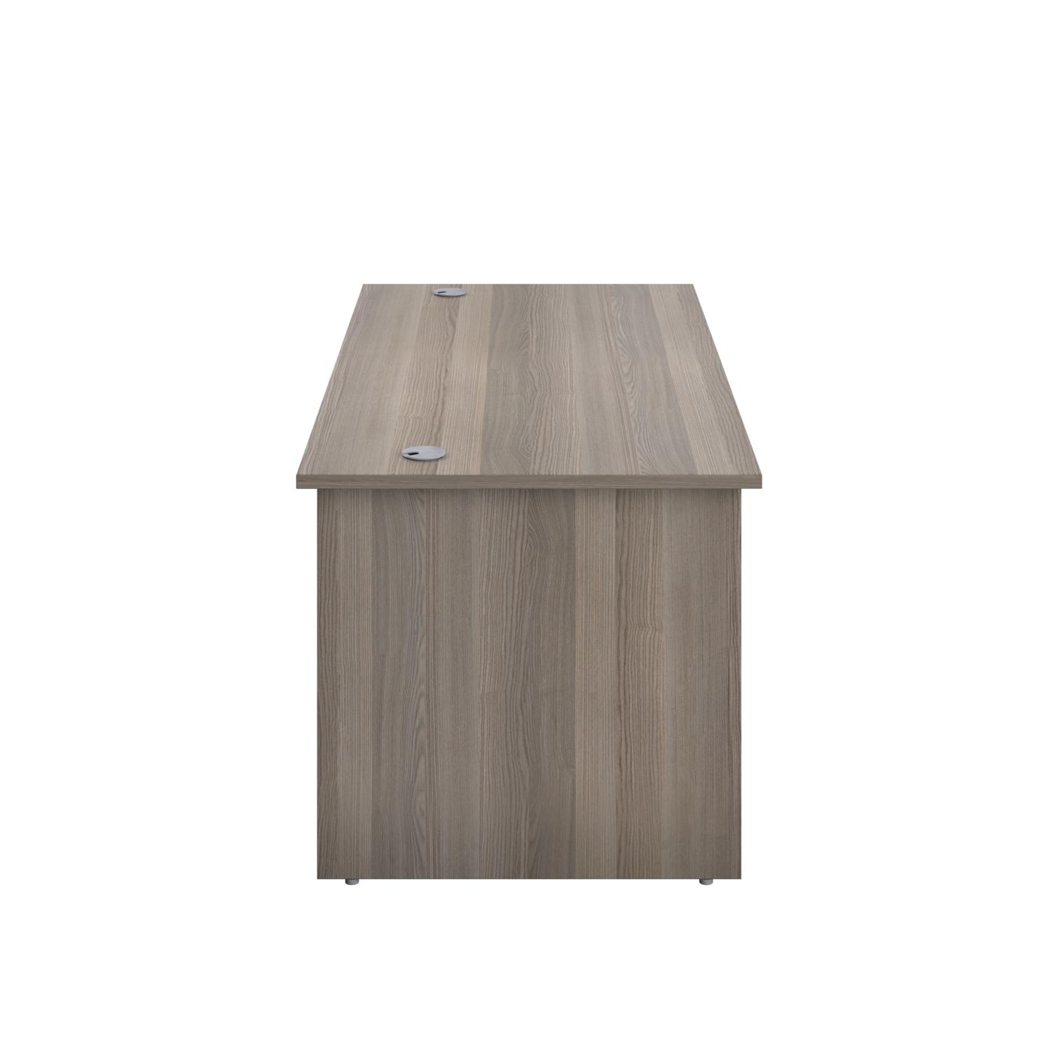 Panel Rectangular Desk: 800mm Deep 1600X800 Grey Oak
