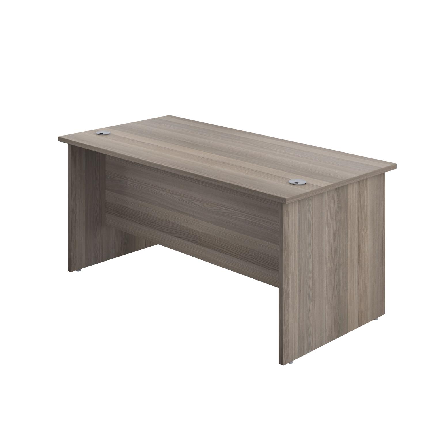 Panel Rectangular Desk: 800mm Deep 1600X800 Grey Oak