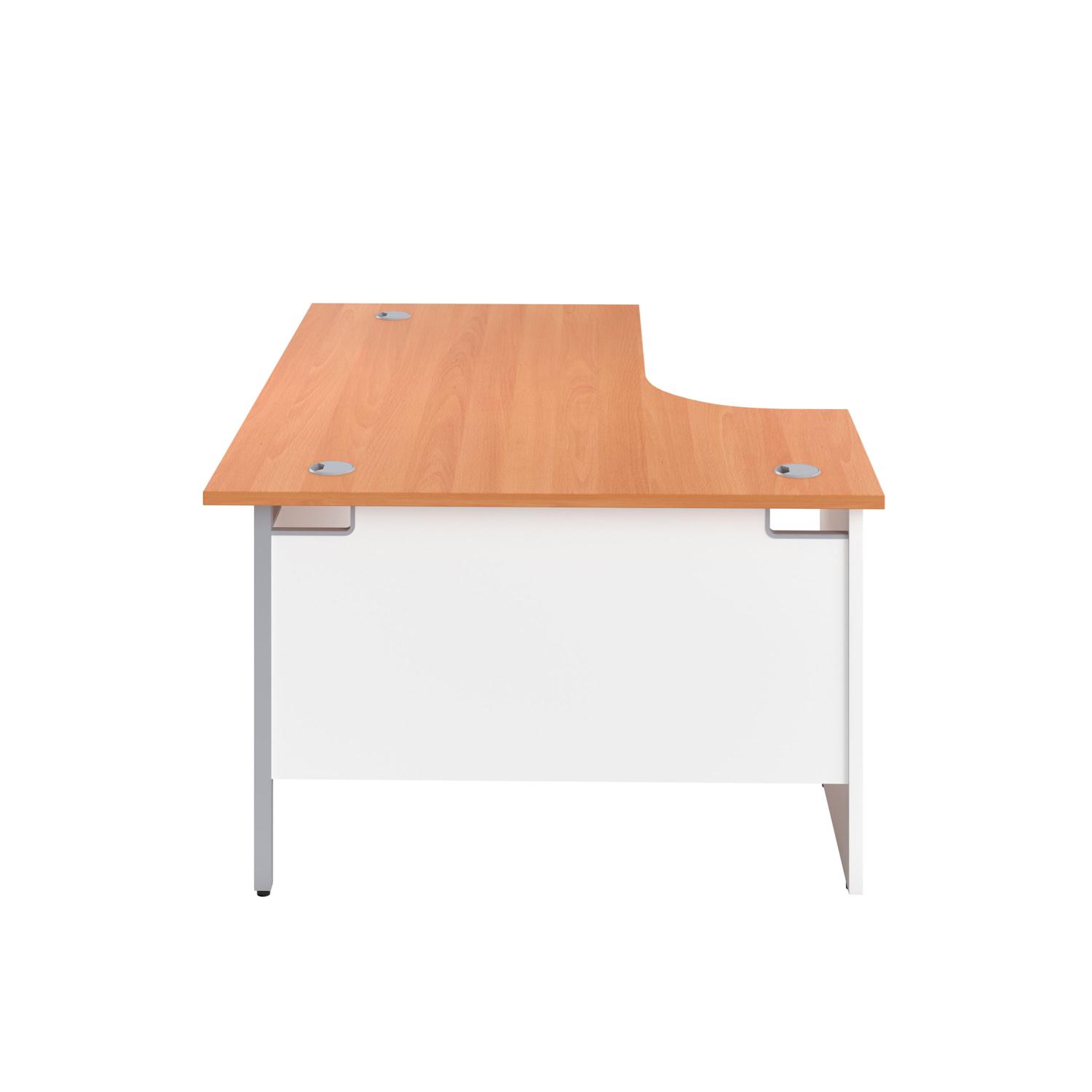 Panel Left Hand Radial Desk 1800X1200 Beech/White