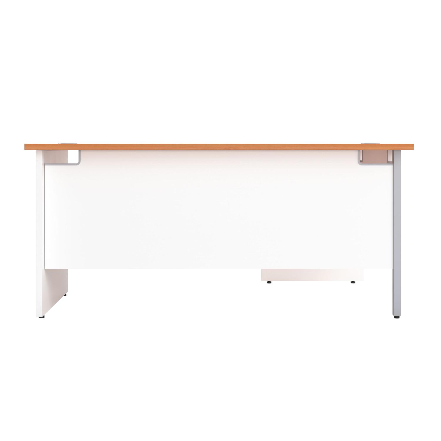 Panel Left Hand Radial Desk 1800X1200 Beech/White
