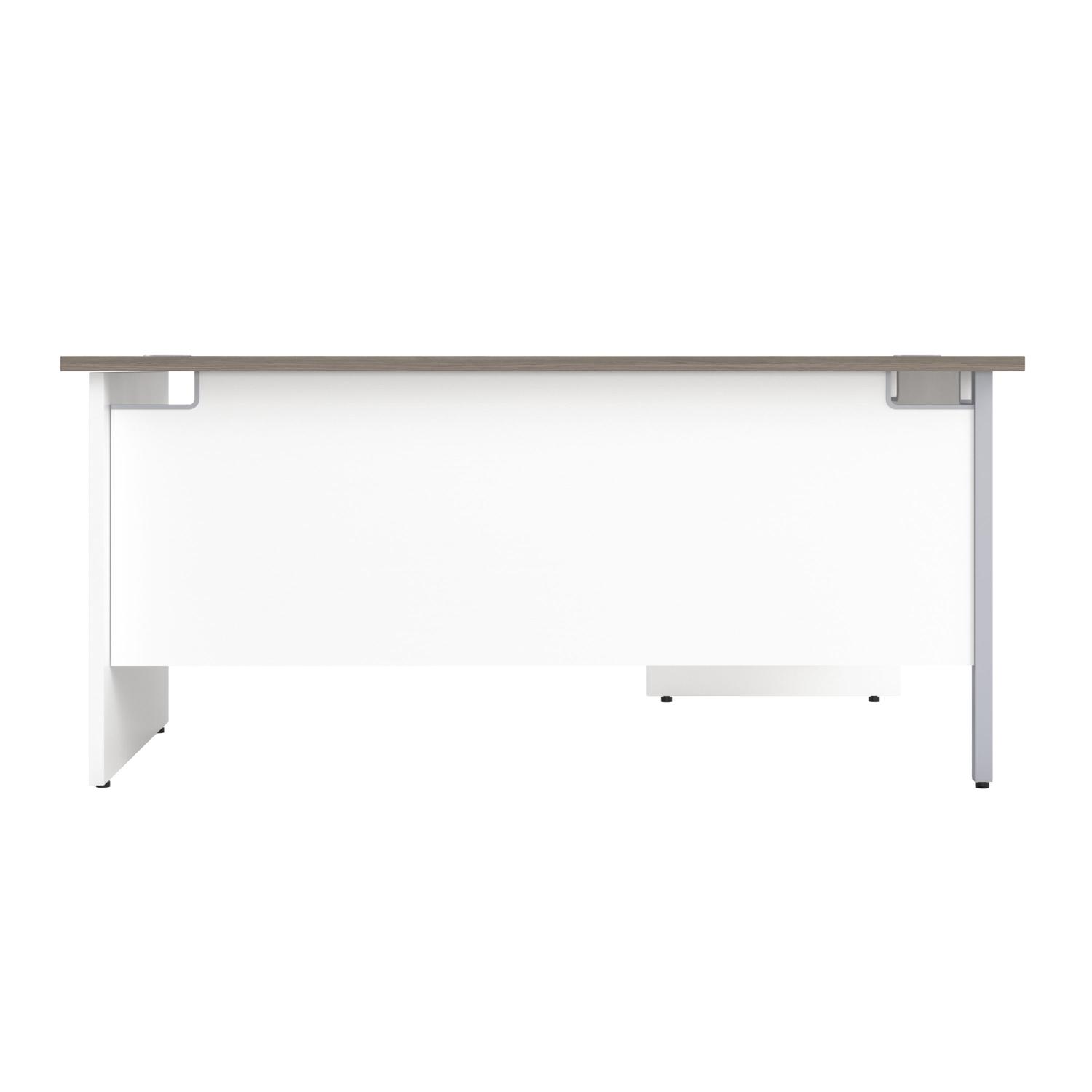 Panel Left Hand Radial Desk 1800X1200 Grey Oak/White