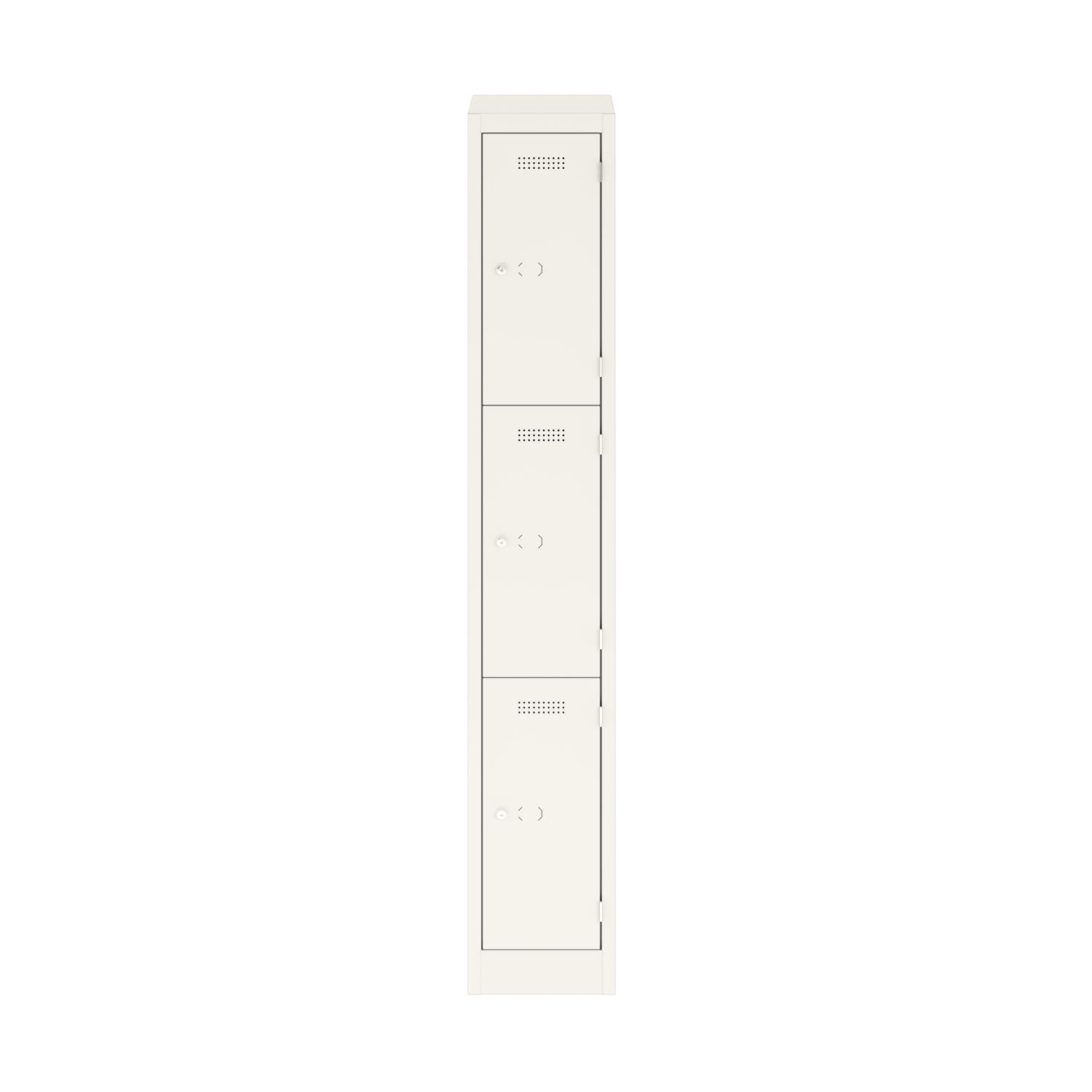 Primary 3 Door Single Locker Column Traffic White
