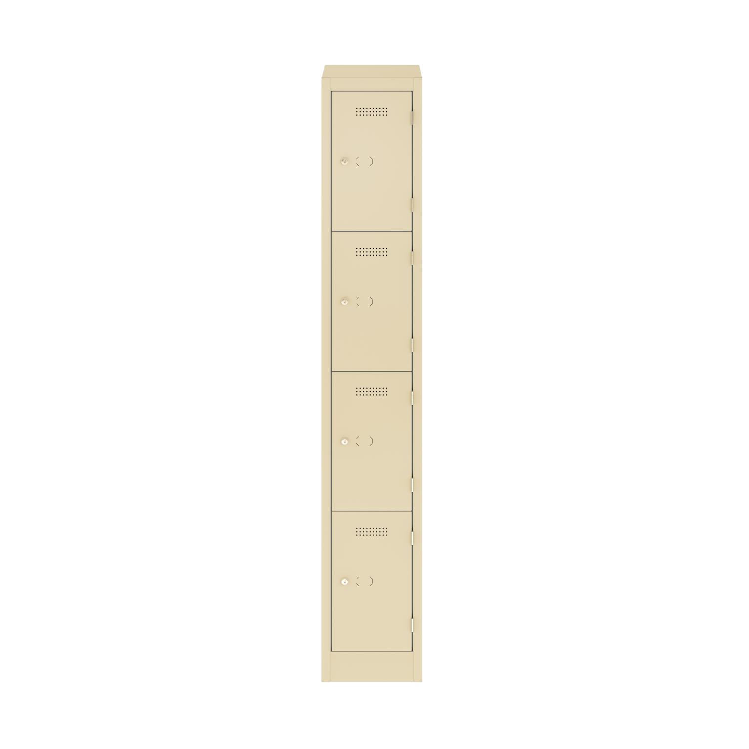 Primary 4 Door Single Locker Column Cream