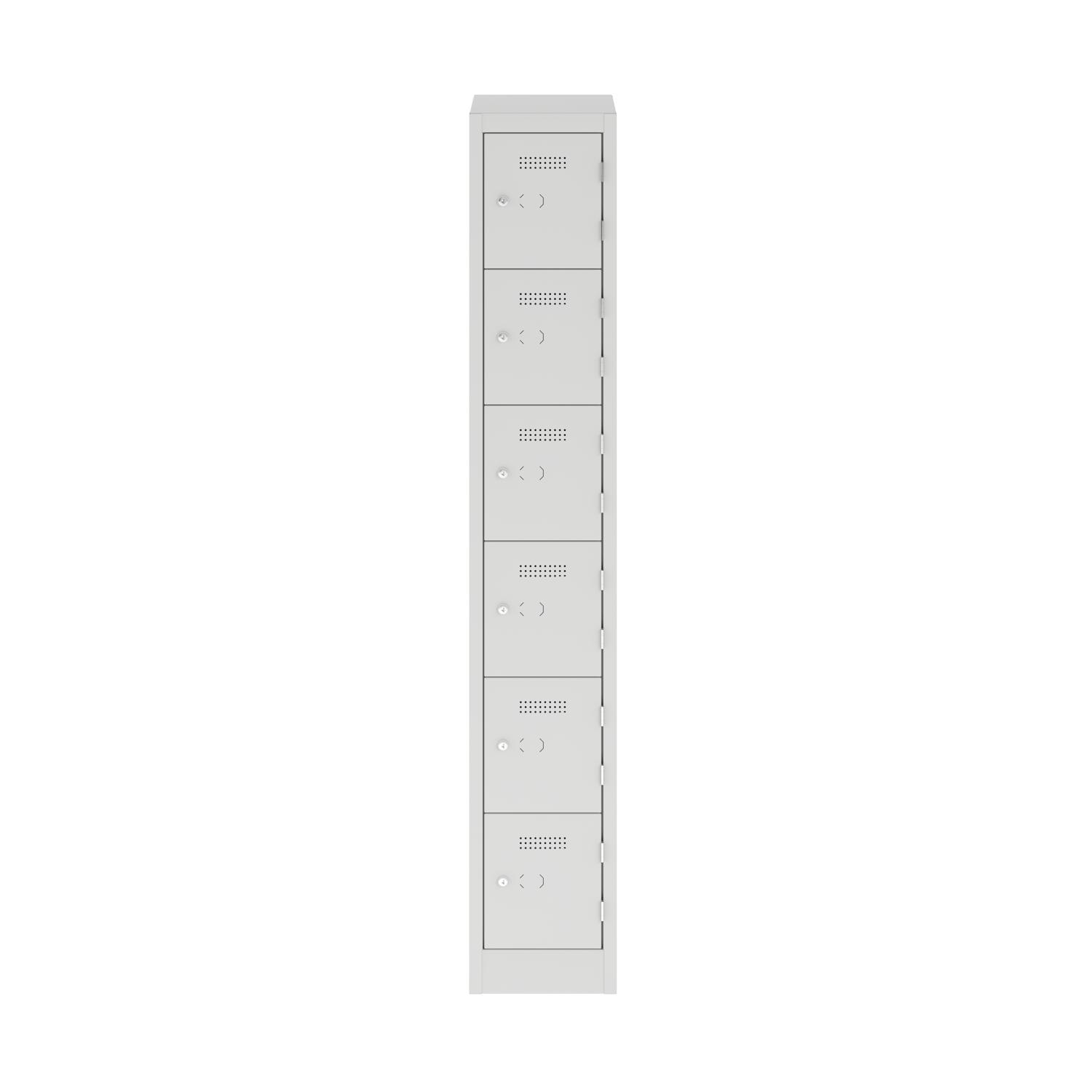 Primary 6 Door Single Locker Column Light Grey