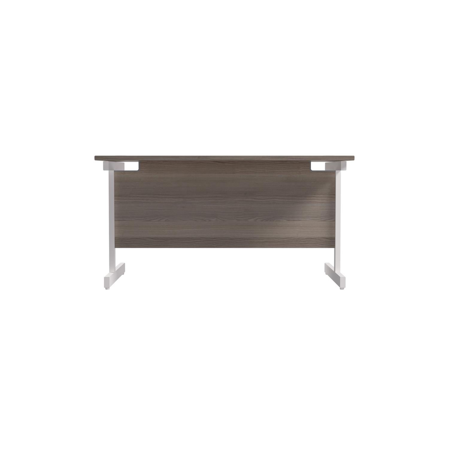 Single Upright Rectangular Desk: 800mm Deep 1200 X 800 Grey Oak/White Single Upright Rectangular Desk: 800mm Deep 1200 X 800 Grey Oak/White