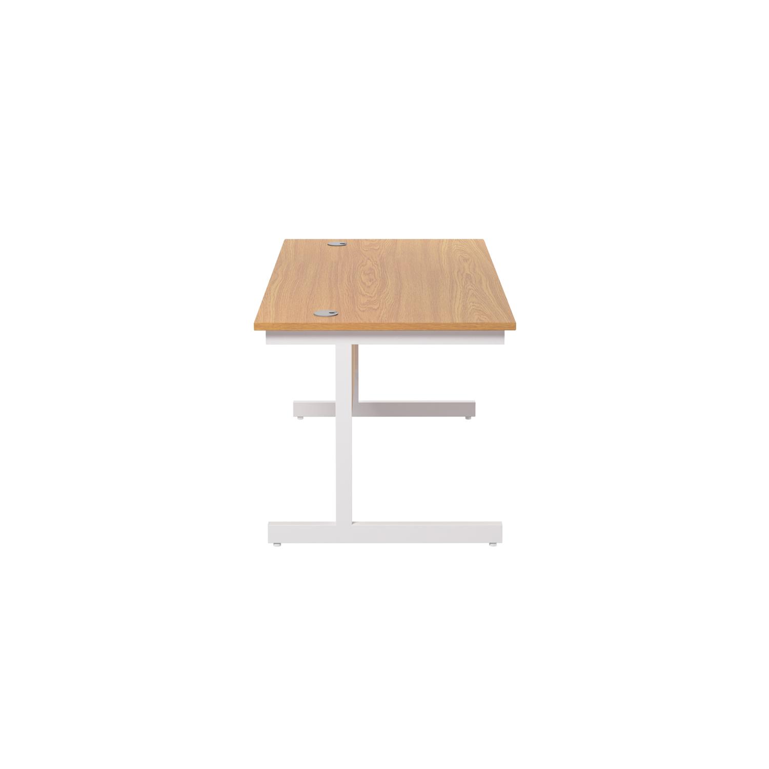Single Upright Rectangular Desk: 800mm Deep 1200 X 800 Nova Oak/White Single Upright Rectangular Desk: 800mm Deep 1200 X 800 Nova Oak/White