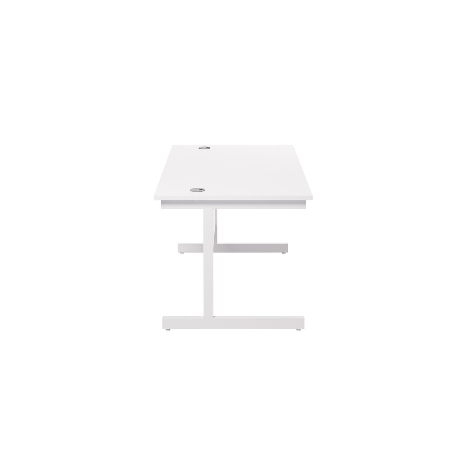 Single Upright Rectangular Desk: 800mm Deep 1400 X 800 White/White Single Upright Rectangular Desk: 800mm Deep 1400 X 800 White/White