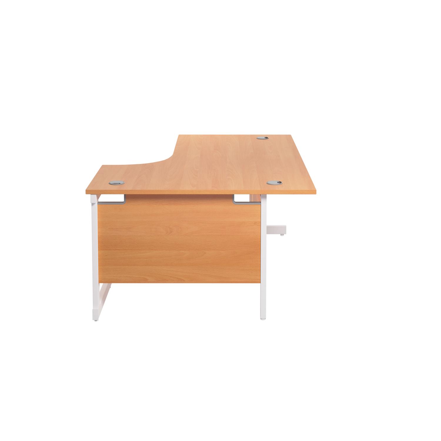 Single Upright Right Hand Radial Desk 1600 X 1200 Beech/White Single Upright Right Hand Radial Desk 1600 X 1200 Beech/White