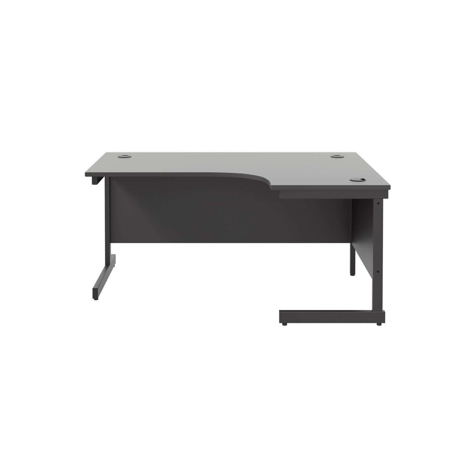 Single Upright Right Hand Radial Desk 1600 X 1200 Black/Black Single Upright Right Hand Radial Desk 1600 X 1200 Black/Black