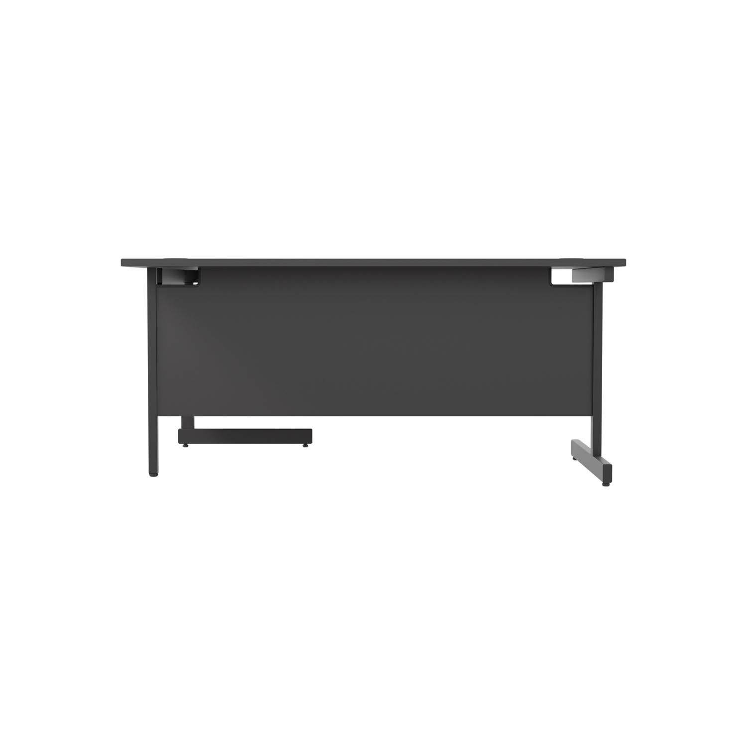 Single Upright Right Hand Radial Desk 1600 X 1200 Black/Black Single Upright Right Hand Radial Desk 1600 X 1200 Black/Black