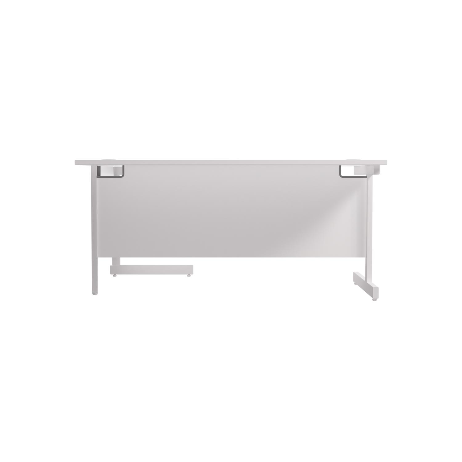 Single Upright Right Hand Radial Desk  1600 X 1200 White/White