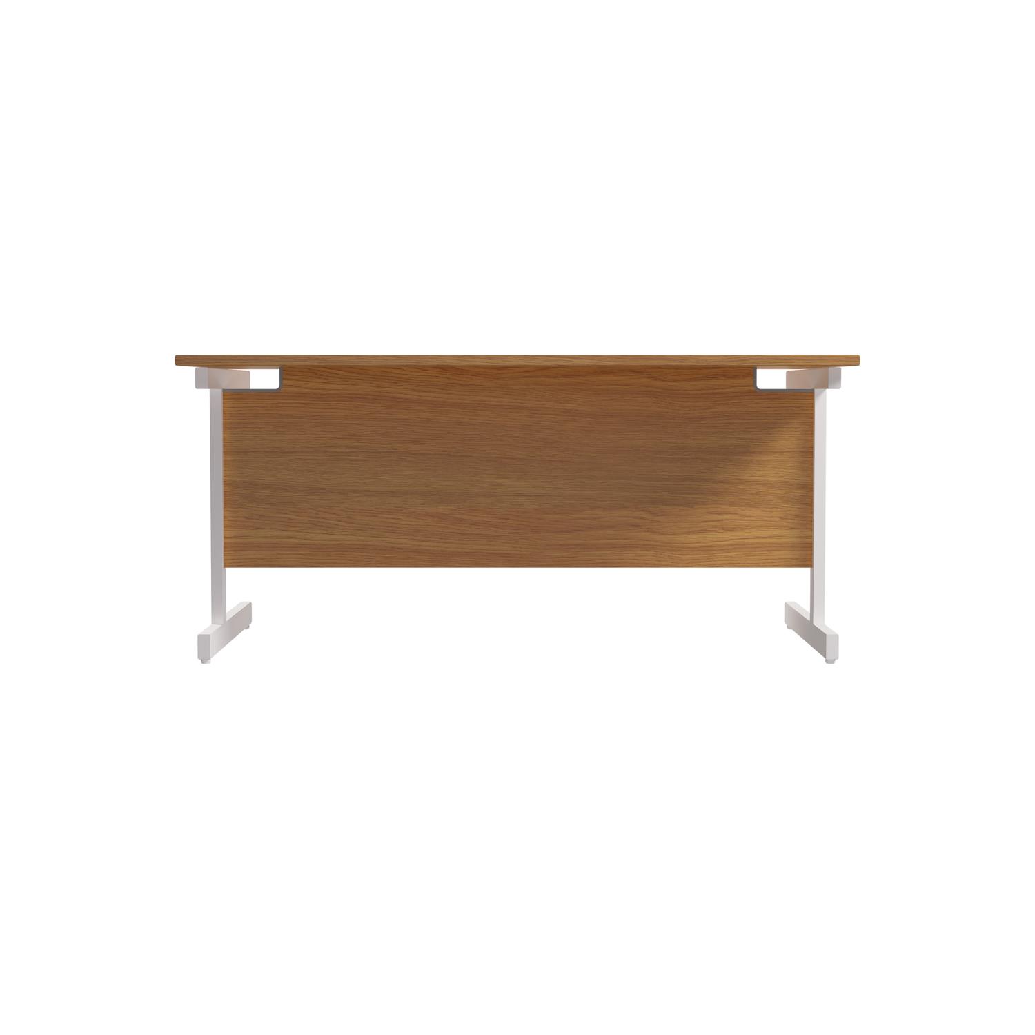 Single Upright Rectangular Desk: 800mm Deep 1600 X 800 Nova Oak/White Single Upright Rectangular Desk: 800mm Deep 1600 X 800 Nova Oak/White