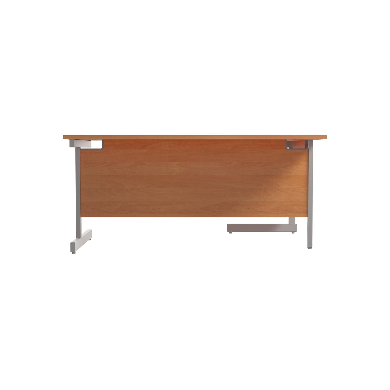 Single Upright Left Hand Radial Desk 1800 X 1200 Beech/Silver Single Upright Left Hand Radial Desk 1800 X 1200 Beech/Silver