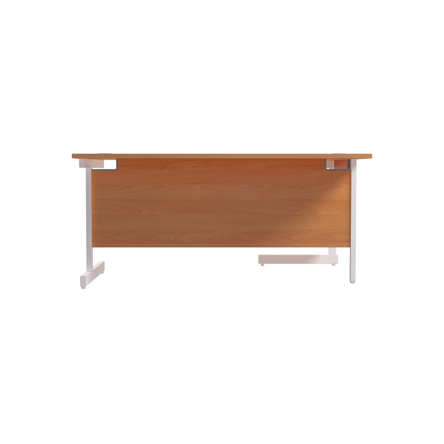 Single Upright Left Hand Radial Desk 1800 X 1200 Beech/White Single Upright Left Hand Radial Desk 1800 X 1200 Beech/White