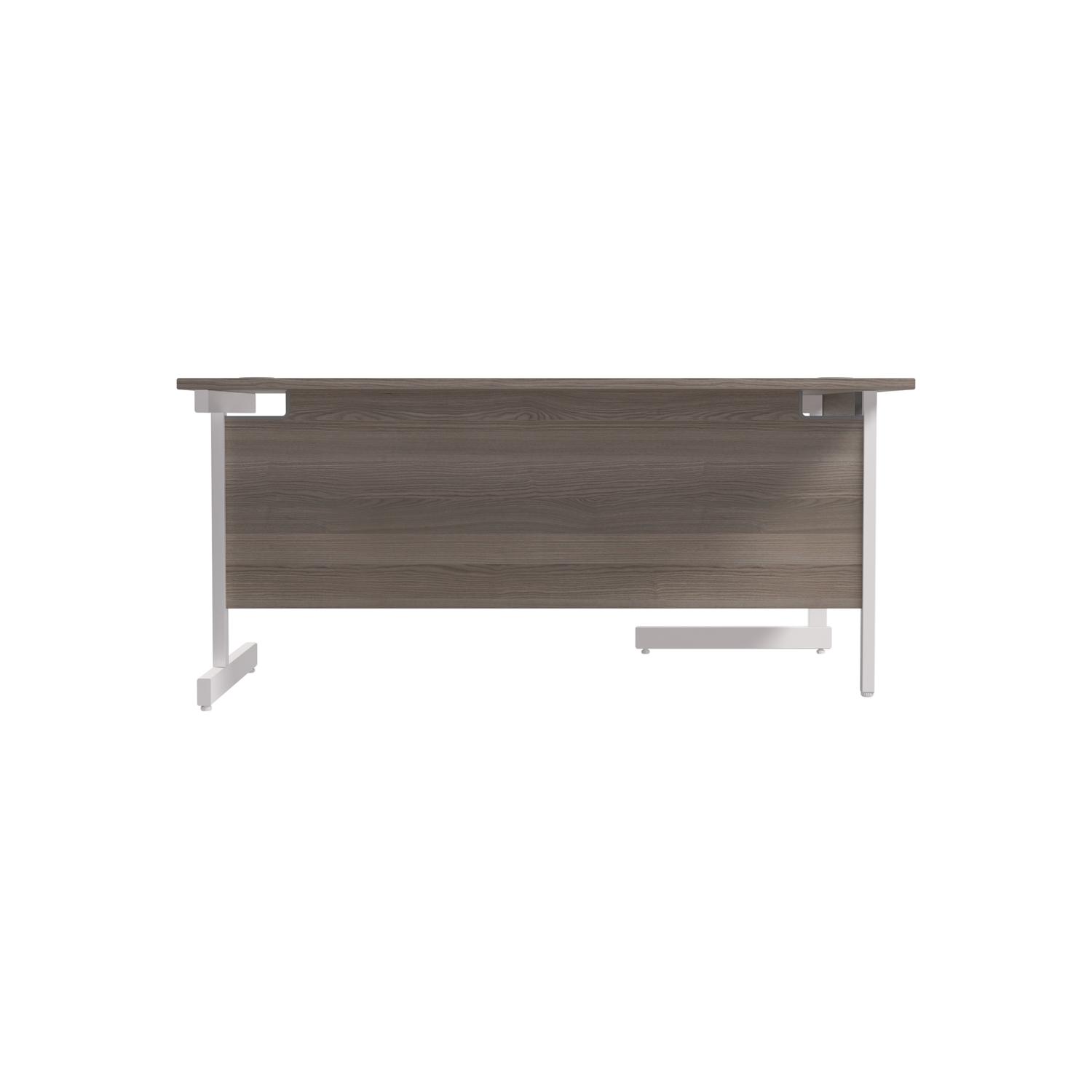 Single Upright Left Hand Radial Desk 1800 X 1200 Grey Oak/White Single Upright Left Hand Radial Desk 1800 X 1200 Grey Oak/White