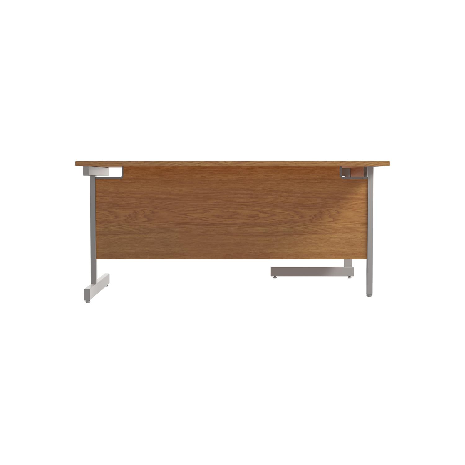 Single Upright Left Hand Radial Desk 1800 X 1200 Nova Oak/Silver Single Upright Left Hand Radial Desk 1800 X 1200 Nova Oak/Silver
