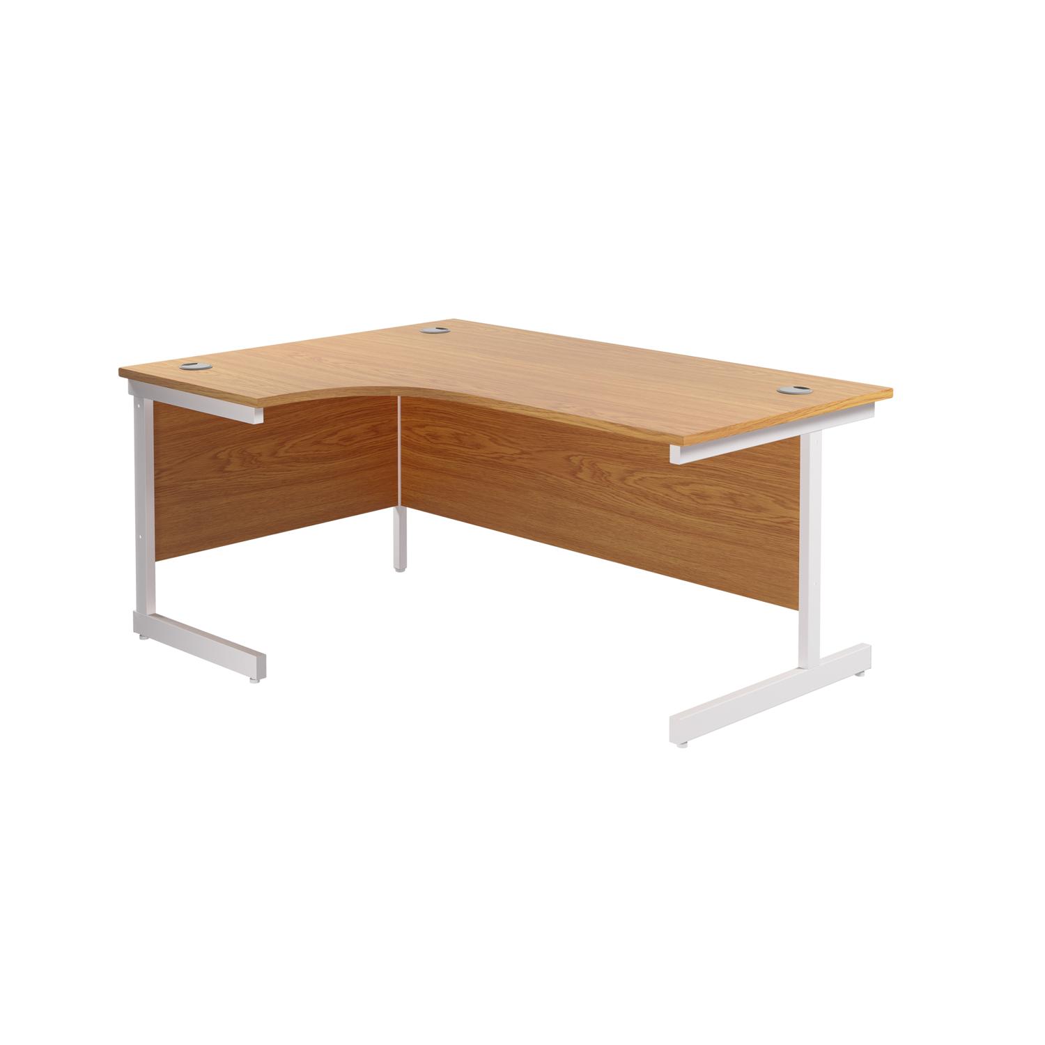 Single Upright Left Hand Radial Desk 1800 X 1200 Nova Oak/White Single Upright Left Hand Radial Desk 1800 X 1200 Nova Oak/White