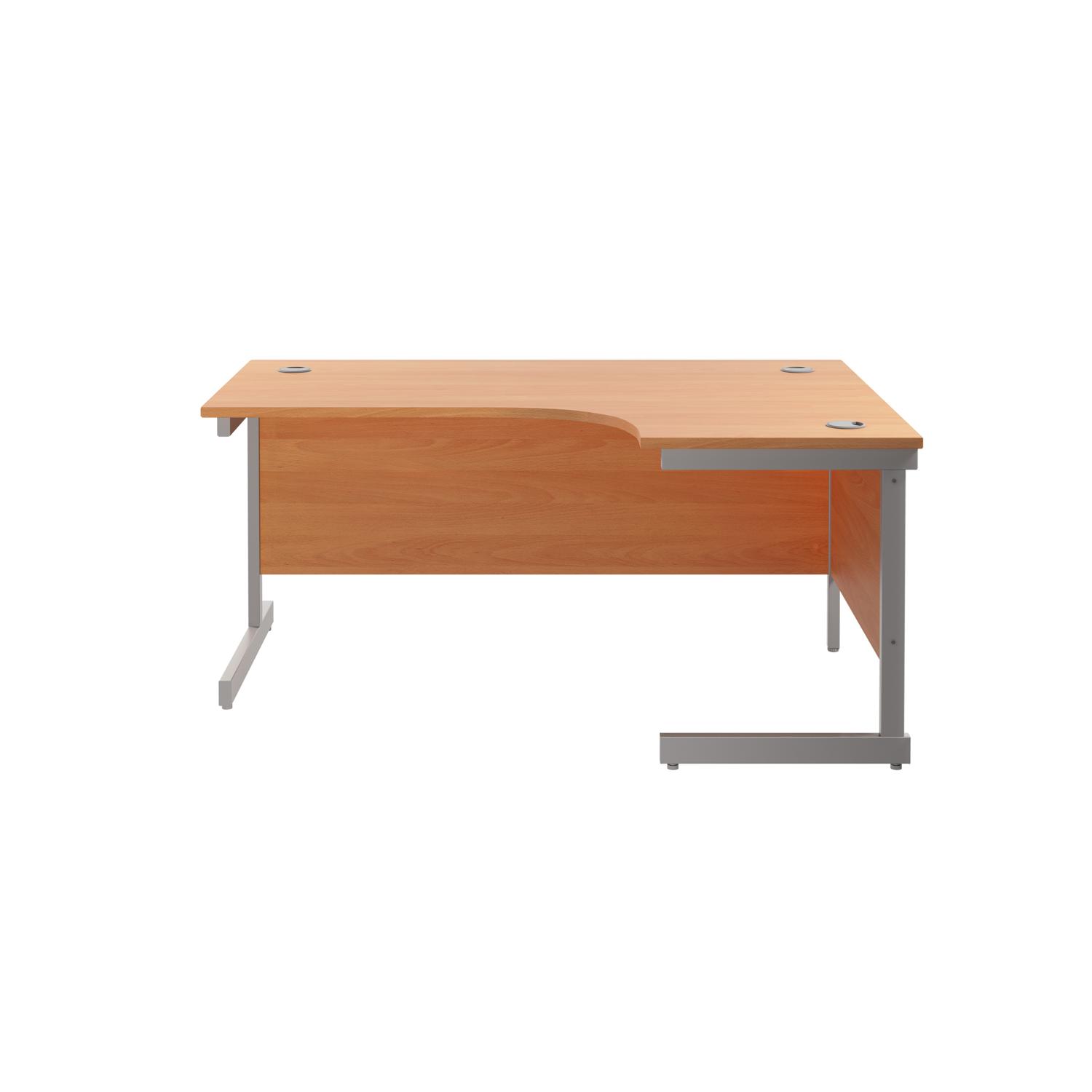 Single Upright Right Hand Radial Desk 1800 X 1200 Beech/Silver Single Upright Right Hand Radial Desk 1800 X 1200 Beech/Silver