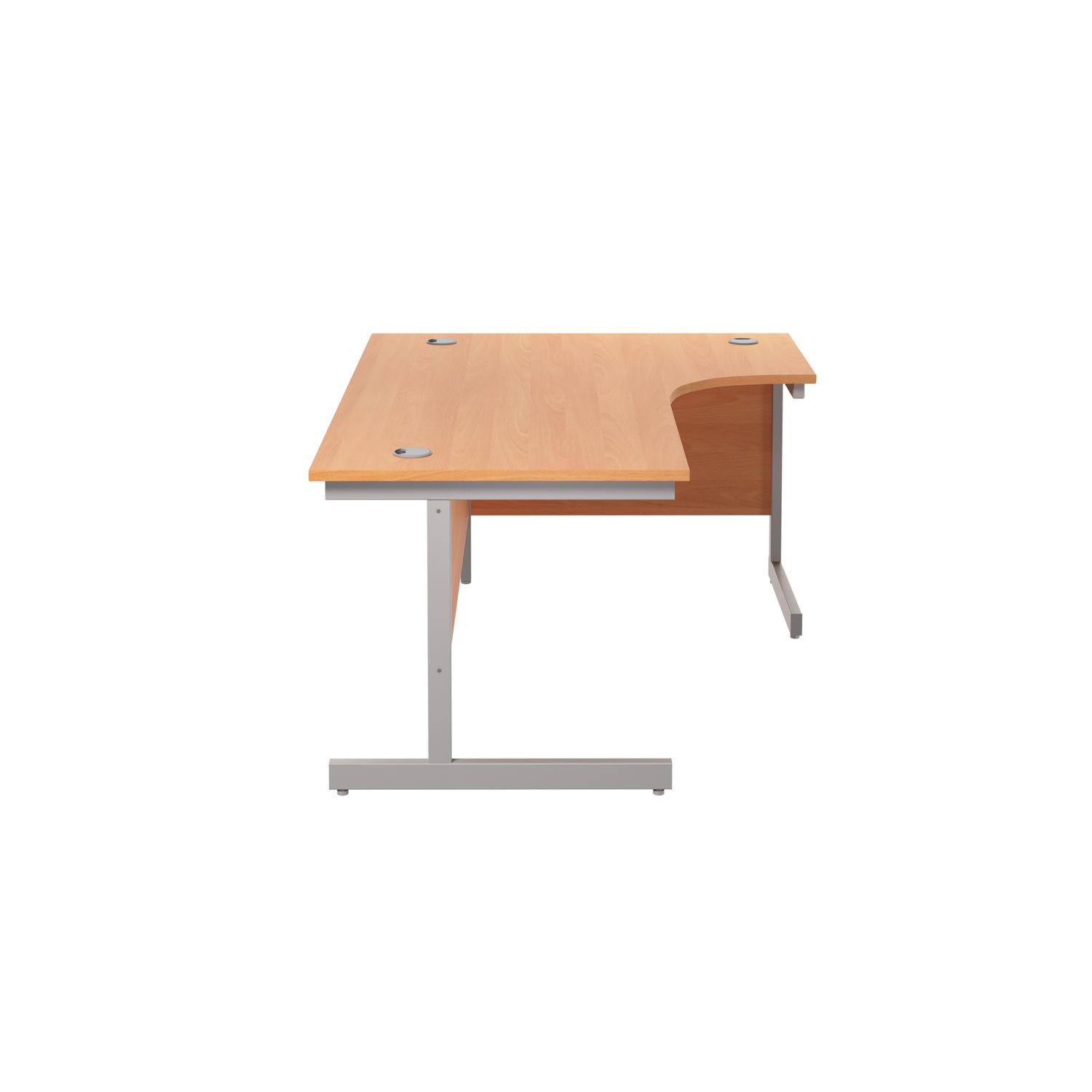 Single Upright Right Hand Radial Desk 1800 X 1200 Beech/Silver Single Upright Right Hand Radial Desk 1800 X 1200 Beech/Silver
