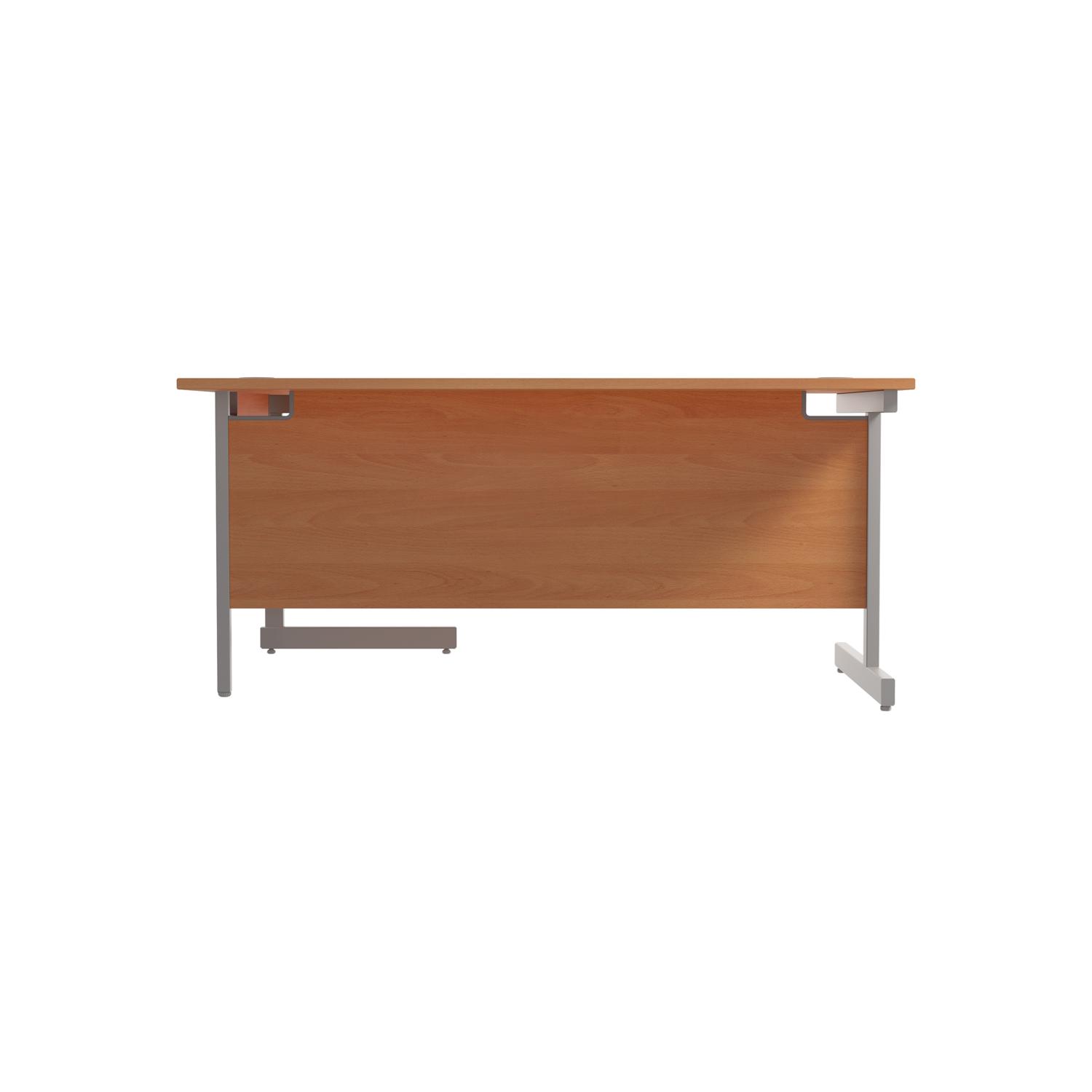 Single Upright Right Hand Radial Desk 1800 X 1200 Beech/Silver Single Upright Right Hand Radial Desk 1800 X 1200 Beech/Silver