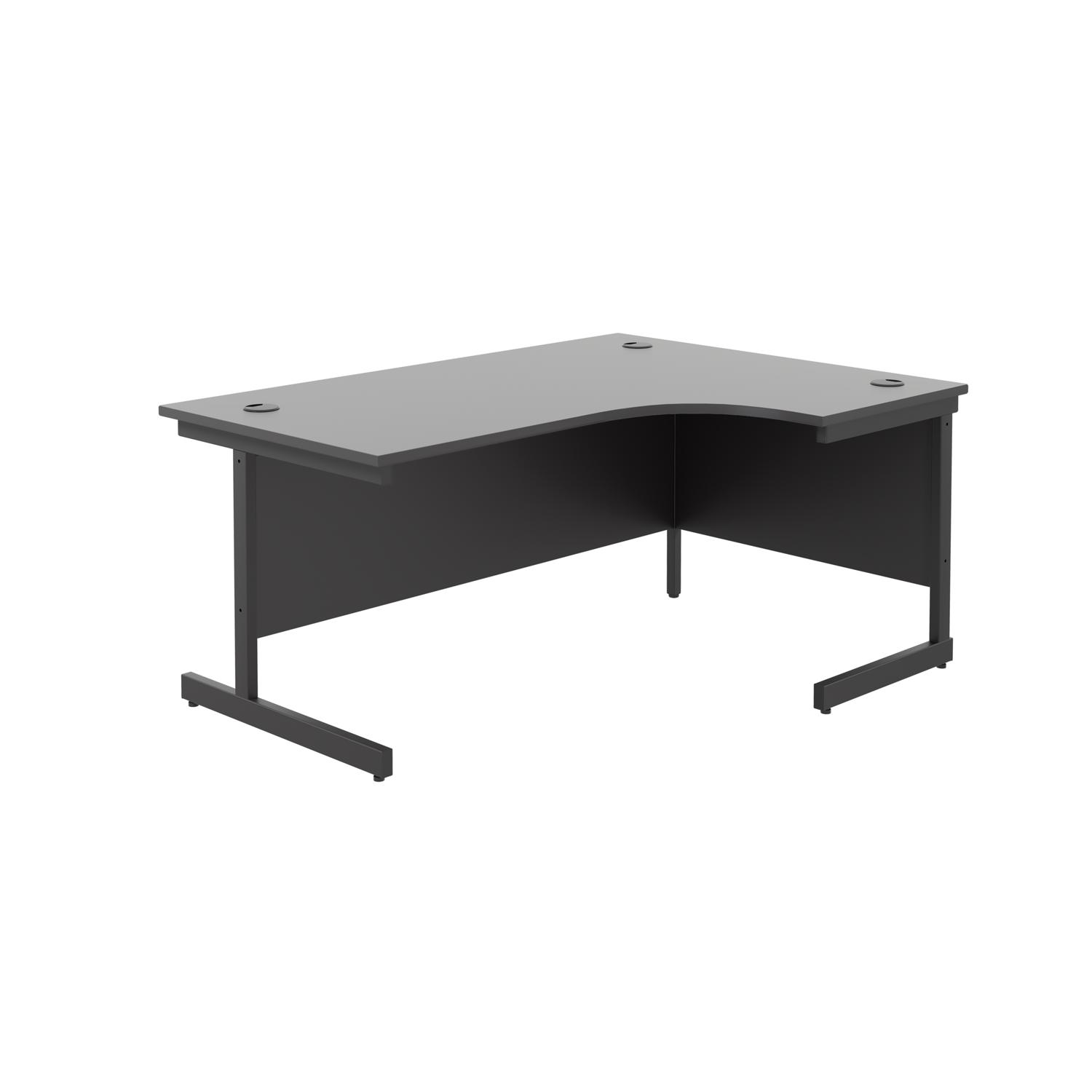 Single Upright Right Hand Radial Desk 1800 X 1200 Black/Black Single Upright Right Hand Radial Desk 1800 X 1200 Black/Black