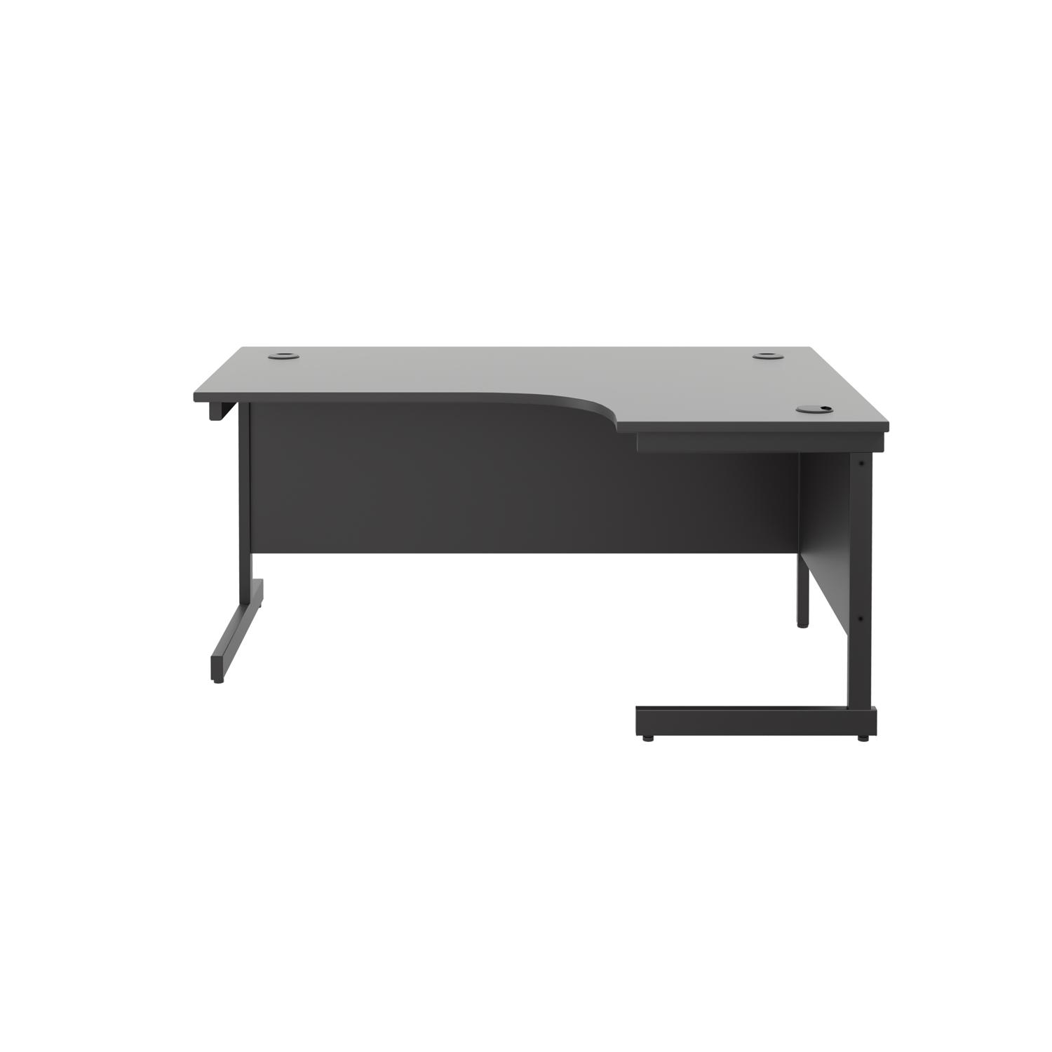 Single Upright Right Hand Radial Desk 1800 X 1200 Black/Black Single Upright Right Hand Radial Desk 1800 X 1200 Black/Black
