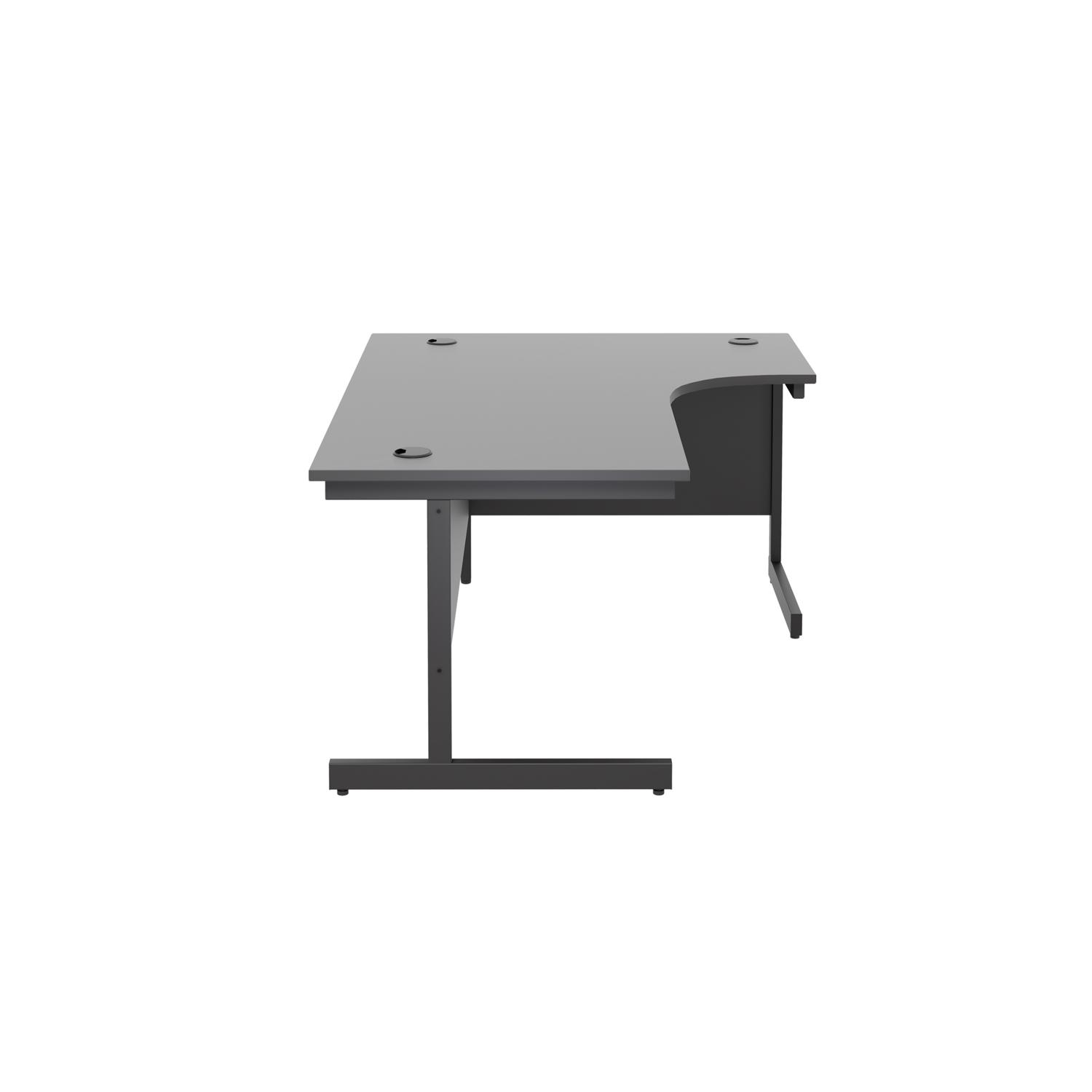 Single Upright Right Hand Radial Desk 1800 X 1200 Black/Black Single Upright Right Hand Radial Desk 1800 X 1200 Black/Black