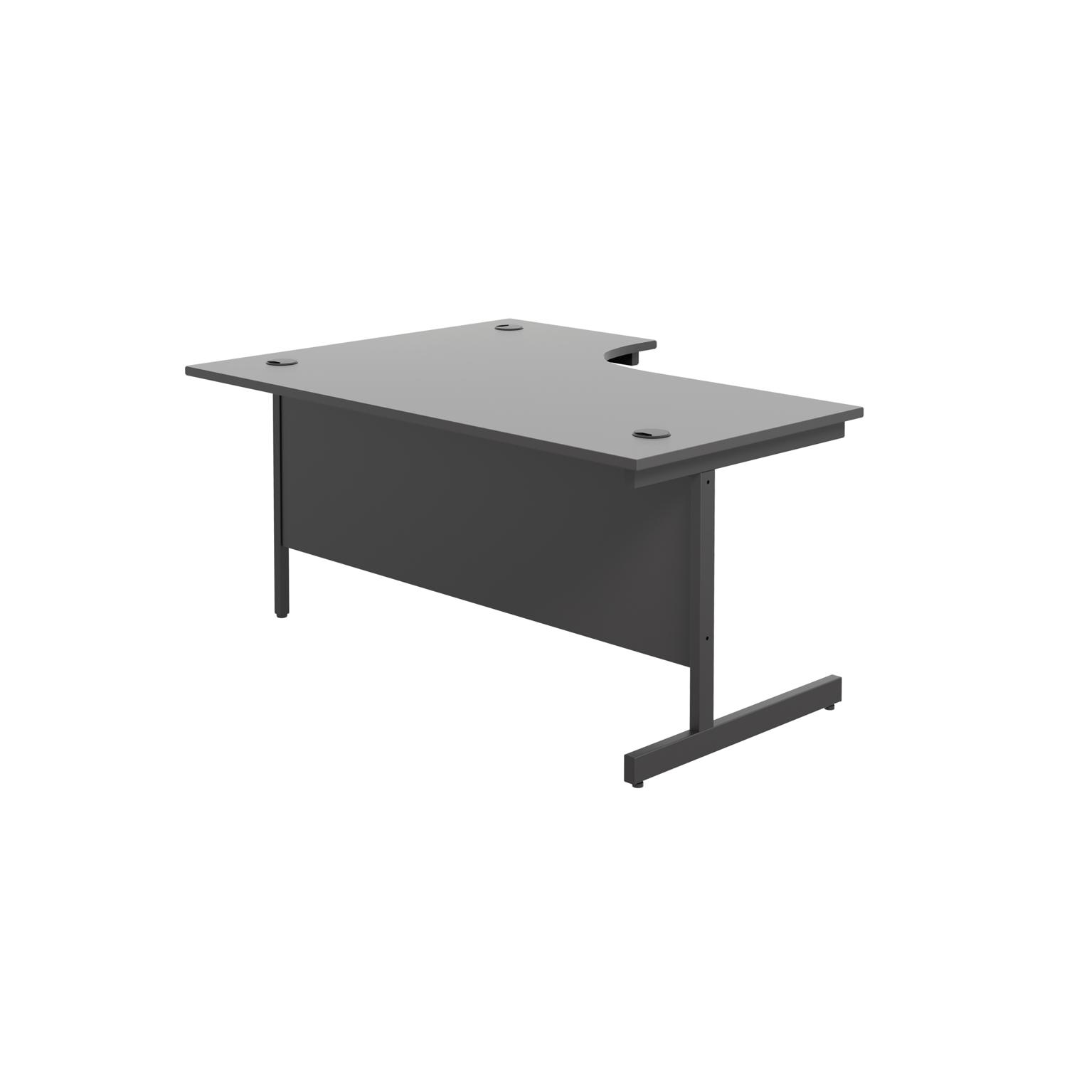 Single Upright Right Hand Radial Desk 1800 X 1200 Black/Black Single Upright Right Hand Radial Desk 1800 X 1200 Black/Black