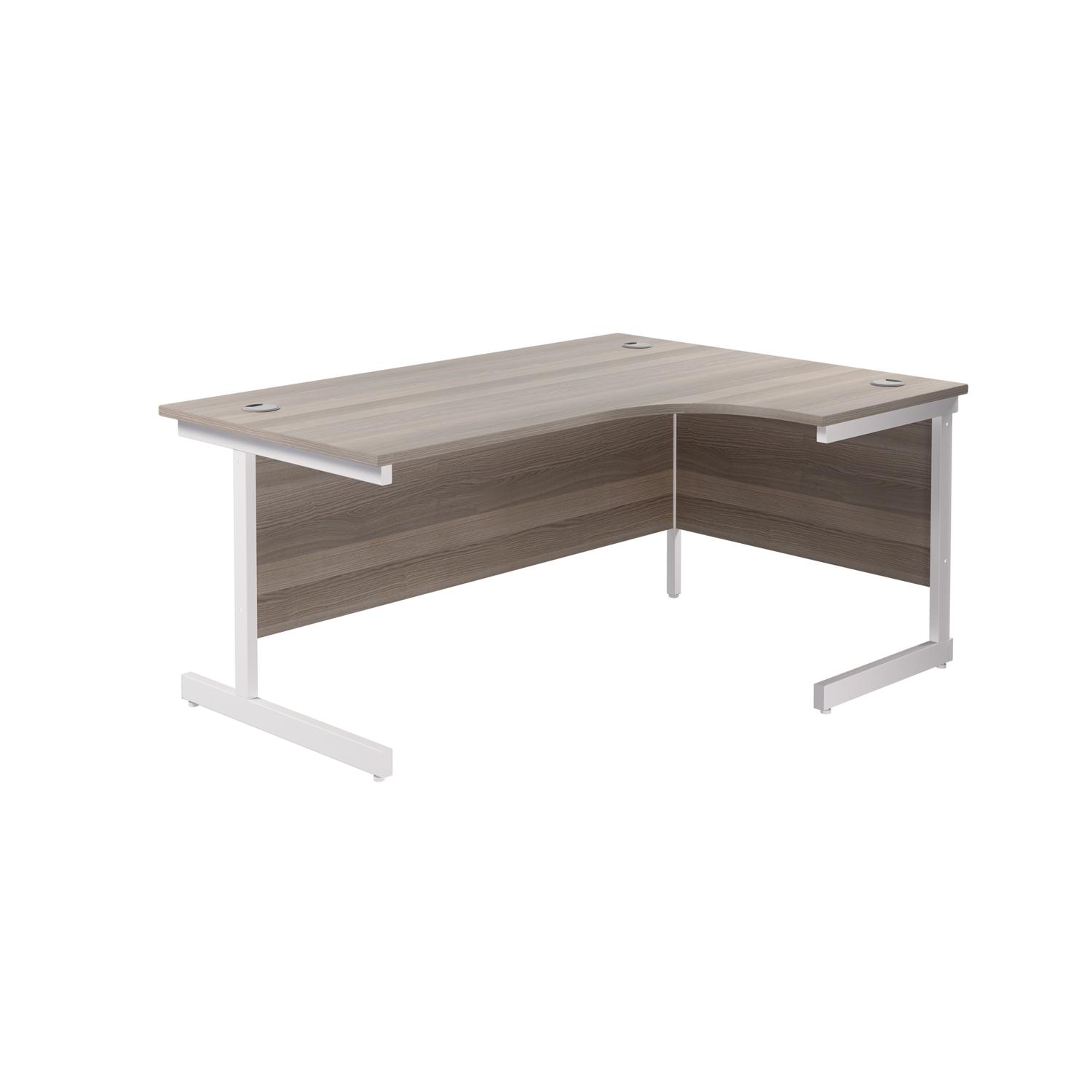 Single Upright Right Hand Radial Desk 1800 X 1200 Grey Oak/White Single Upright Right Hand Radial Desk 1800 X 1200 Grey Oak/White