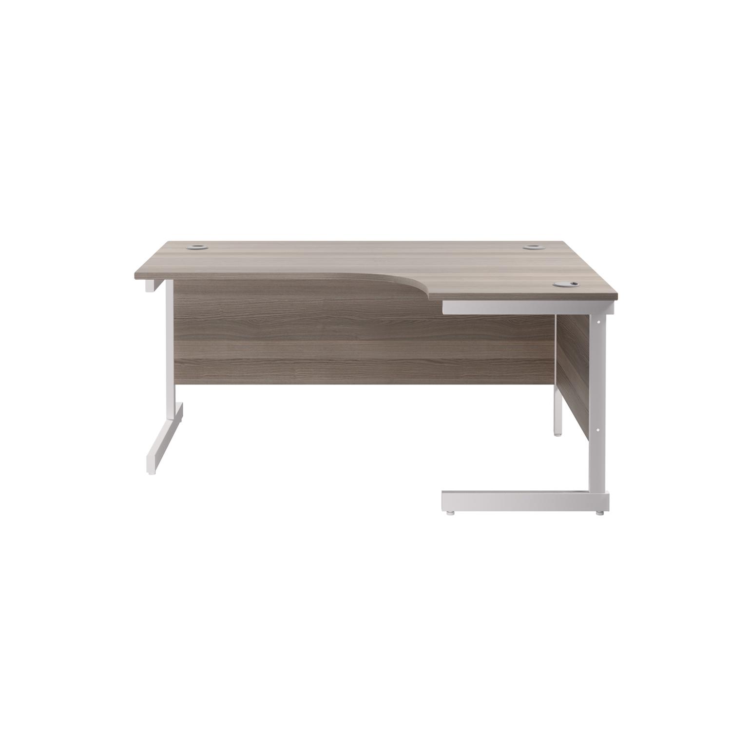Single Upright Right Hand Radial Desk 1800 X 1200 Grey Oak/White Single Upright Right Hand Radial Desk 1800 X 1200 Grey Oak/White