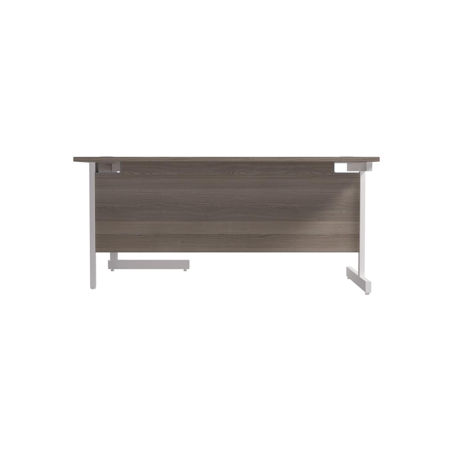 Single Upright Right Hand Radial Desk 1800 X 1200 Grey Oak/White Single Upright Right Hand Radial Desk 1800 X 1200 Grey Oak/White