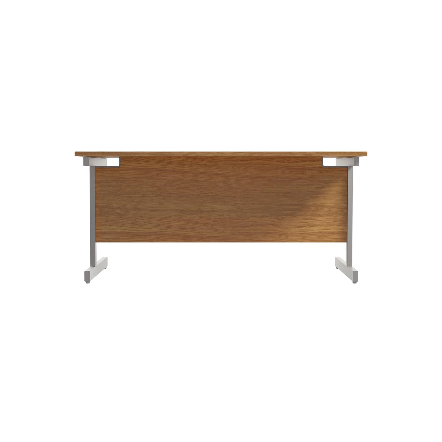 Single Upright Rectangular Desk: 800mm Deep 1800 X 800 Nova Oak/Silver Single Upright Rectangular Desk: 800mm Deep 1800 X 800 Nova Oak/Silver