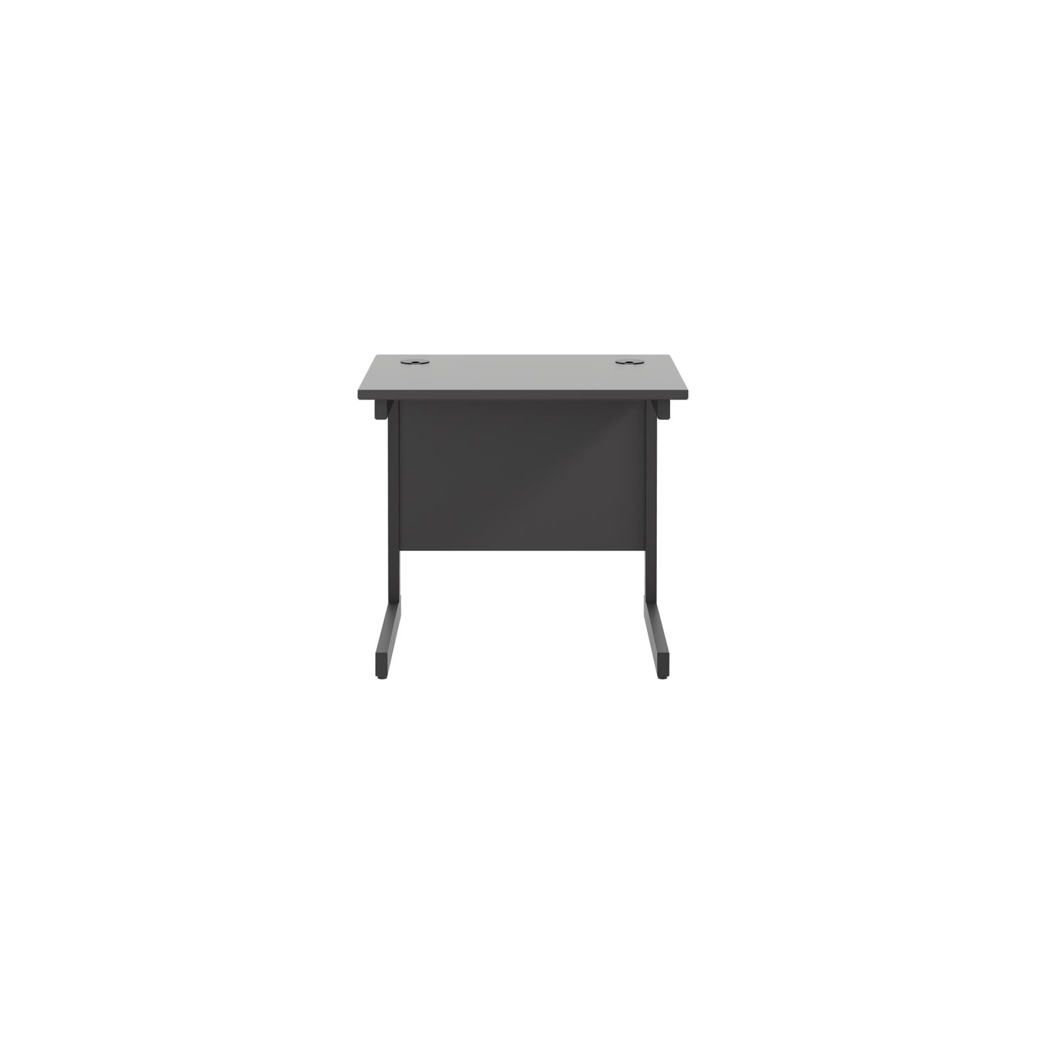 Single Upright Rectangular Desk: 600mm Deep 800 X 600 Black/Black Single Upright Rectangular Desk: 600mm Deep 800 X 600 Black/Black