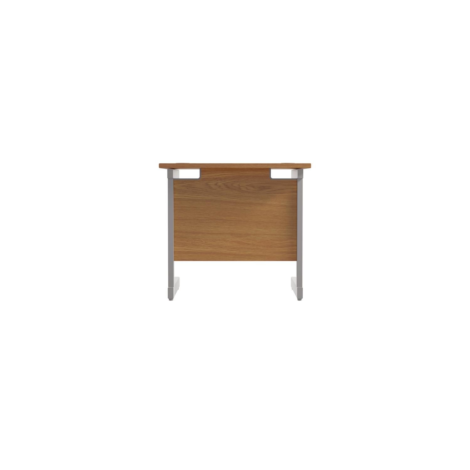 Single Upright Rectangular Desk: 600mm Deep 800 X 600 Nova Oak/Silver Single Upright Rectangular Desk: 600mm Deep 800 X 600 Nova Oak/Silver