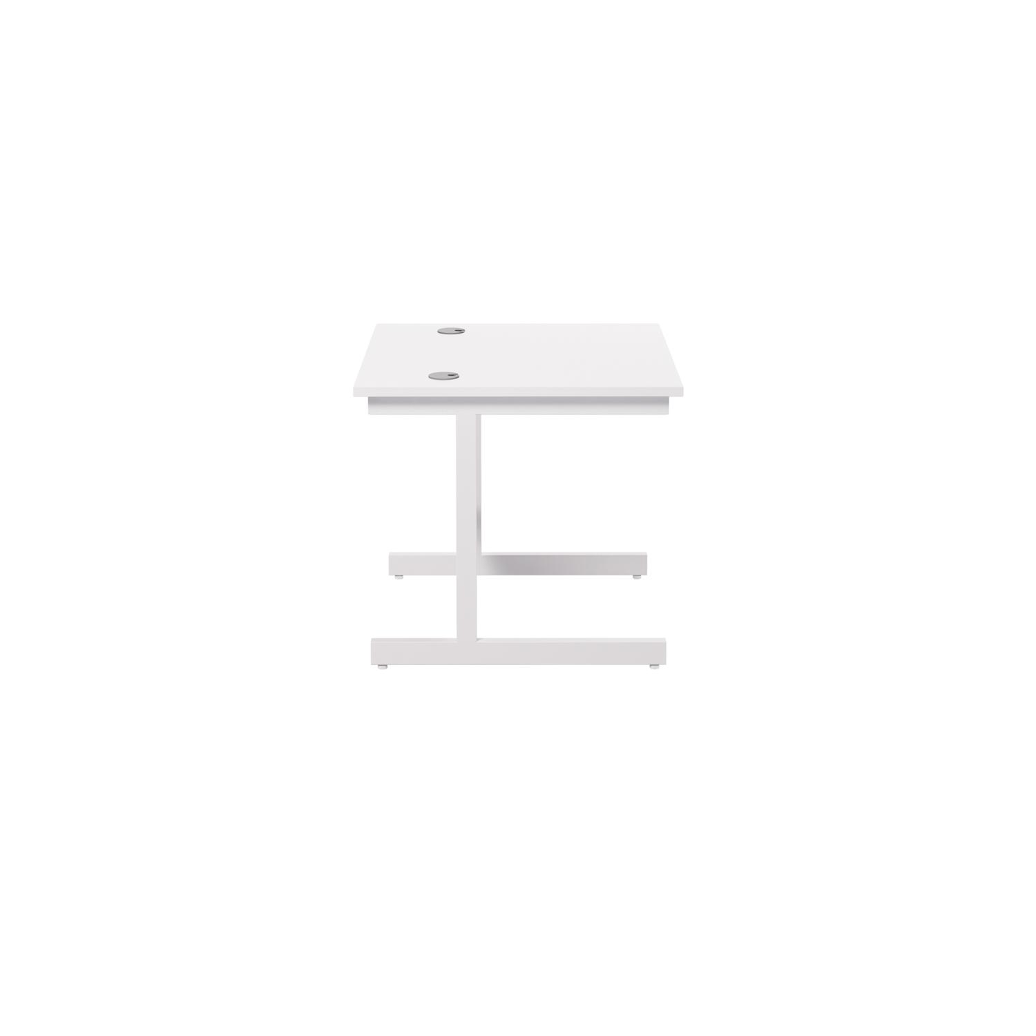 Single Upright Rectangular Desk: 800mm Deep 800 X 800 White/White Single Upright Rectangular Desk: 800mm Deep 800 X 800 White/White
