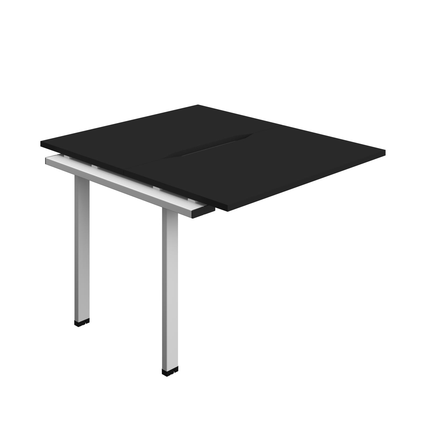 Synergy Bench Extension with Cut Out: 2 Person : 1000 600 Black/Silver