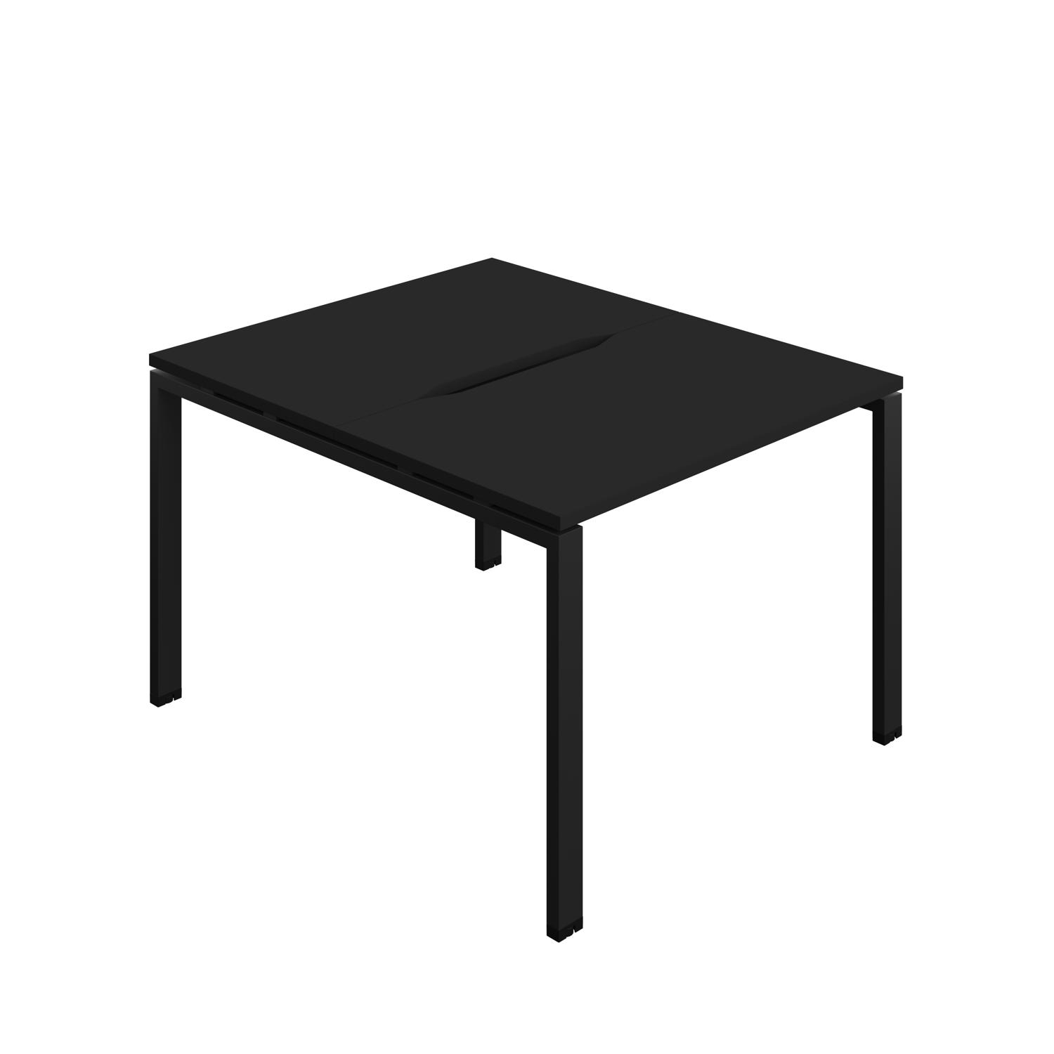 Synergy Bench with Cut Out: 2 Person : Goal Post Leg : 1000 600 Black/Black