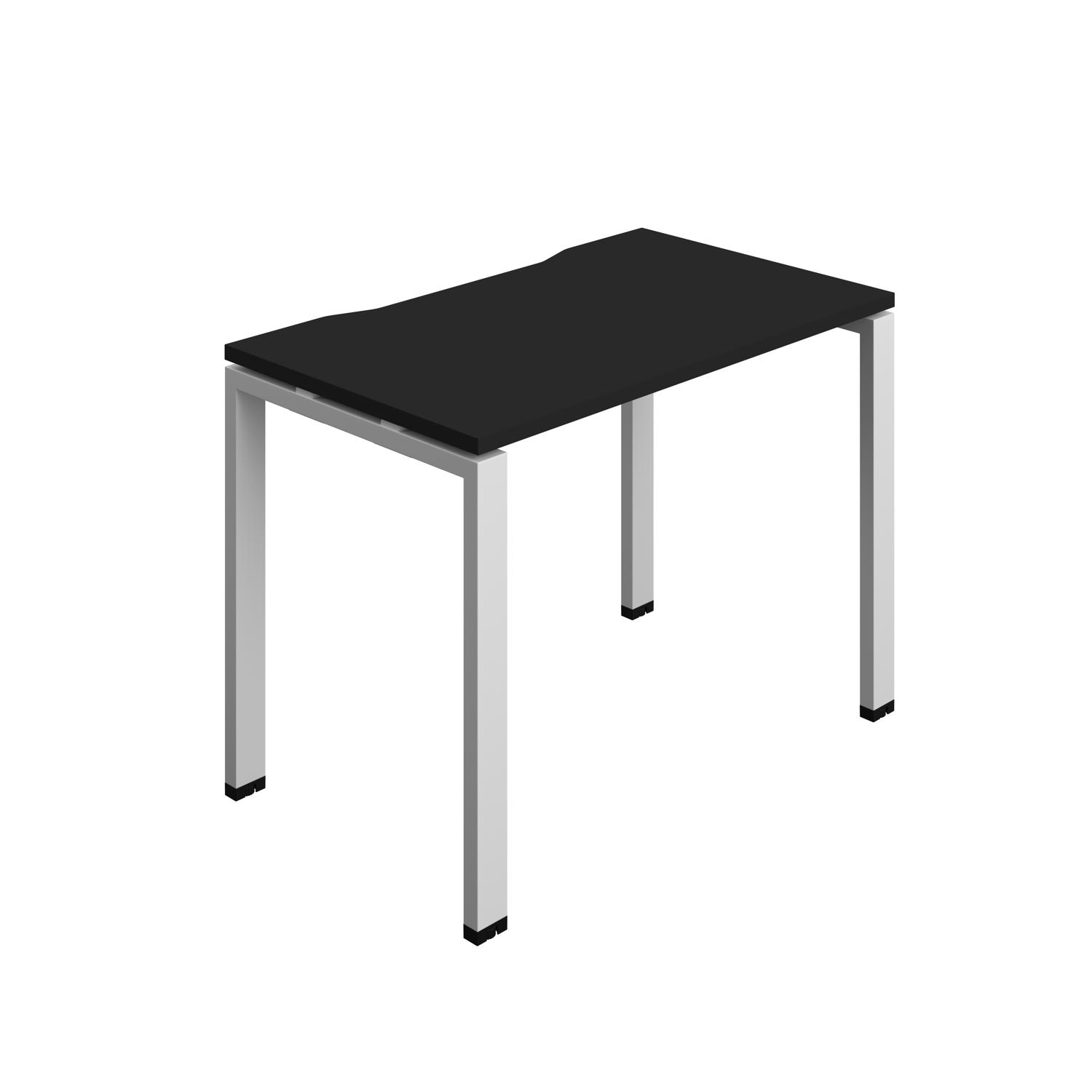 Synergy Bench with Cut Out: 1 Person : Goal Post Leg : 1000 600 Black/Silver