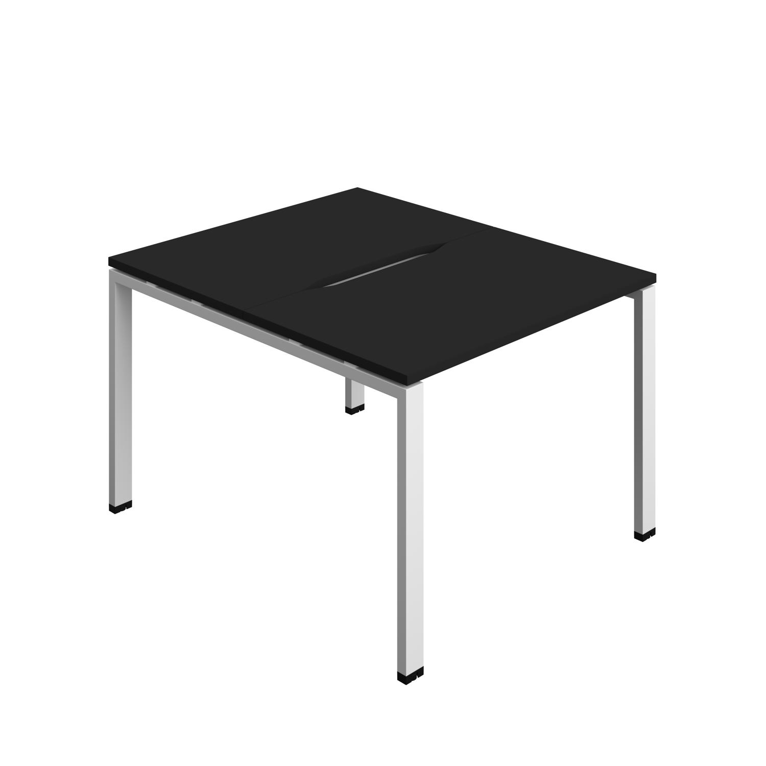 Synergy Bench with Cut Out: 2 Person : Goal Post Leg : 1000 600 Black/White