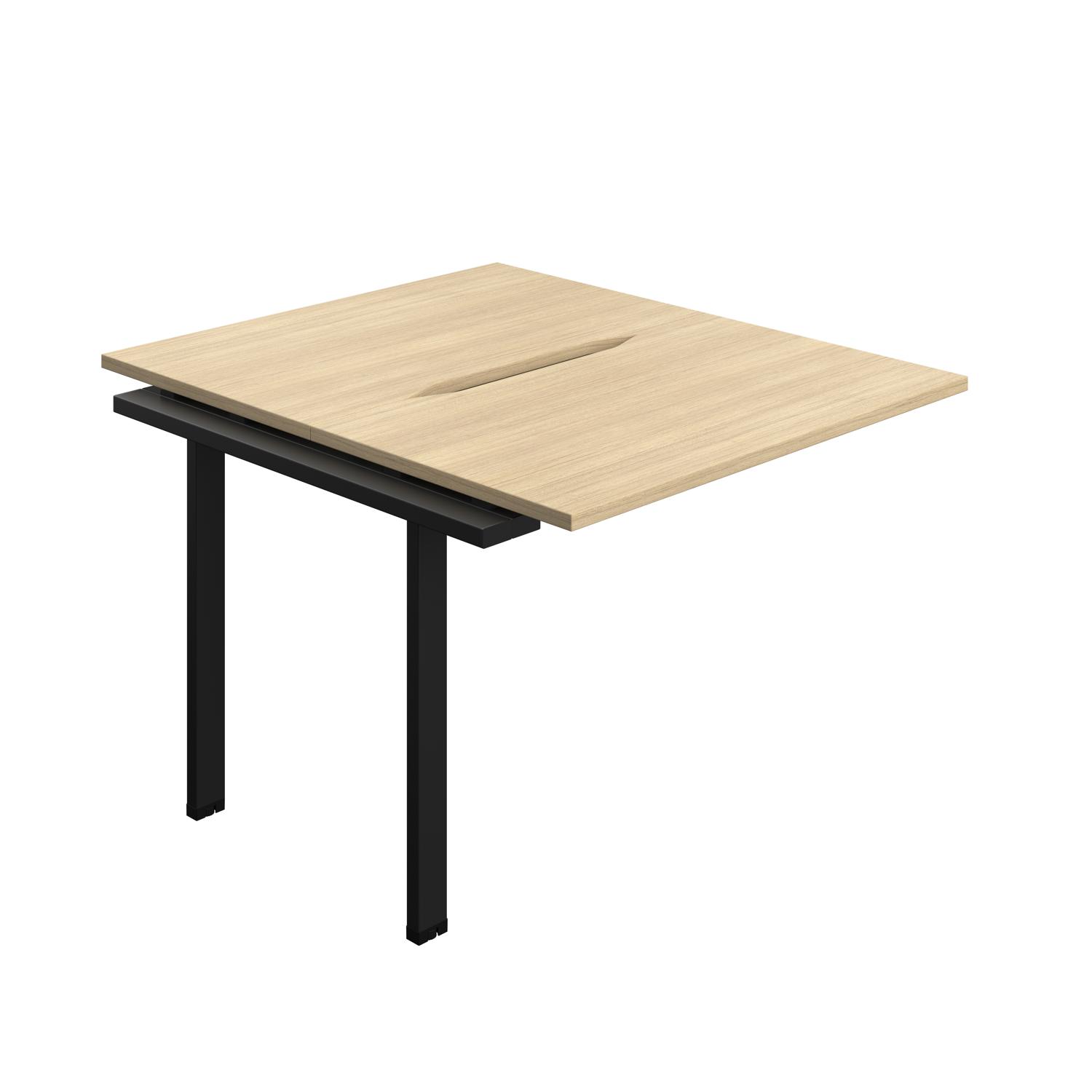 Synergy Bench Extension with Cut Out: 2 Person : 1000 600 Nova Oak/Black