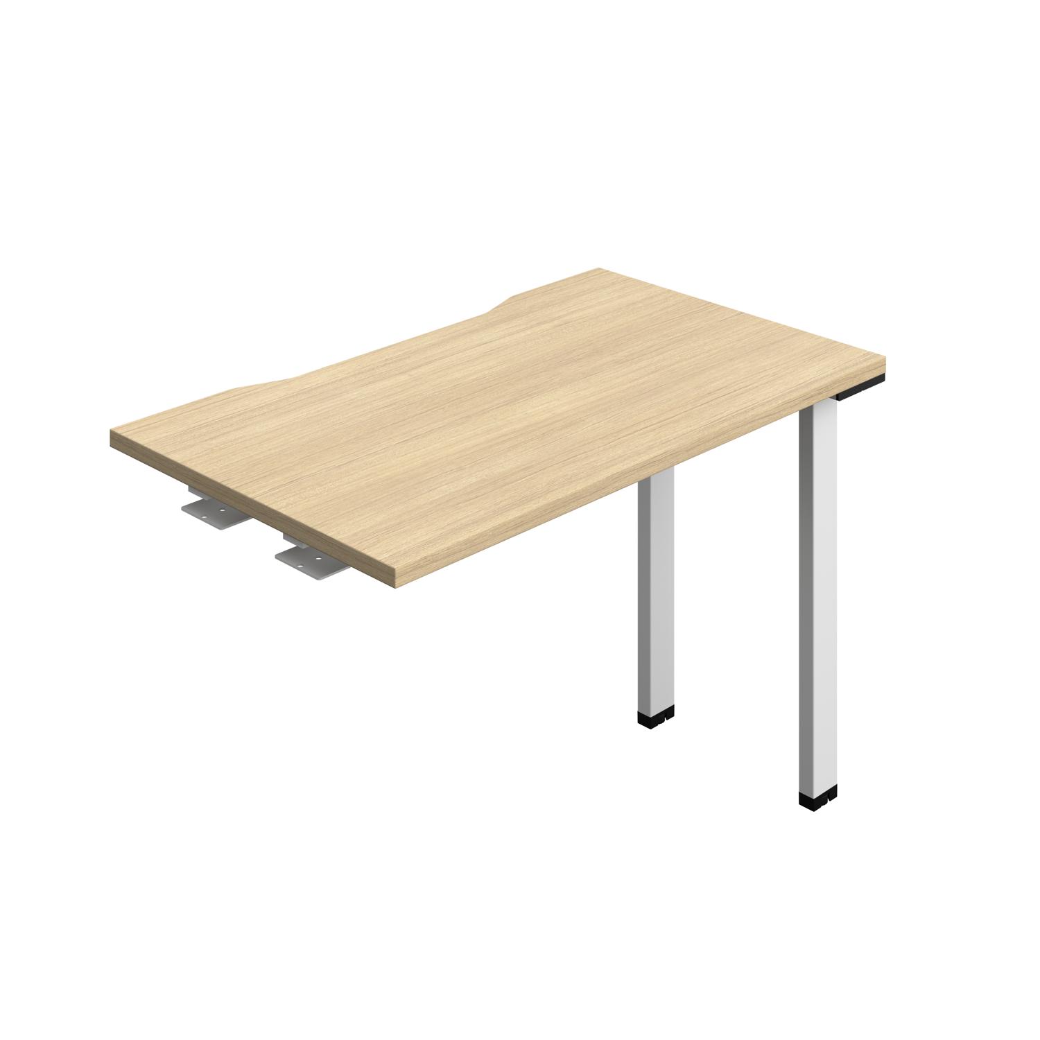 Synergy Bench Extension with Cut Out: 1 Person : 1000 600 Nova Oak/White