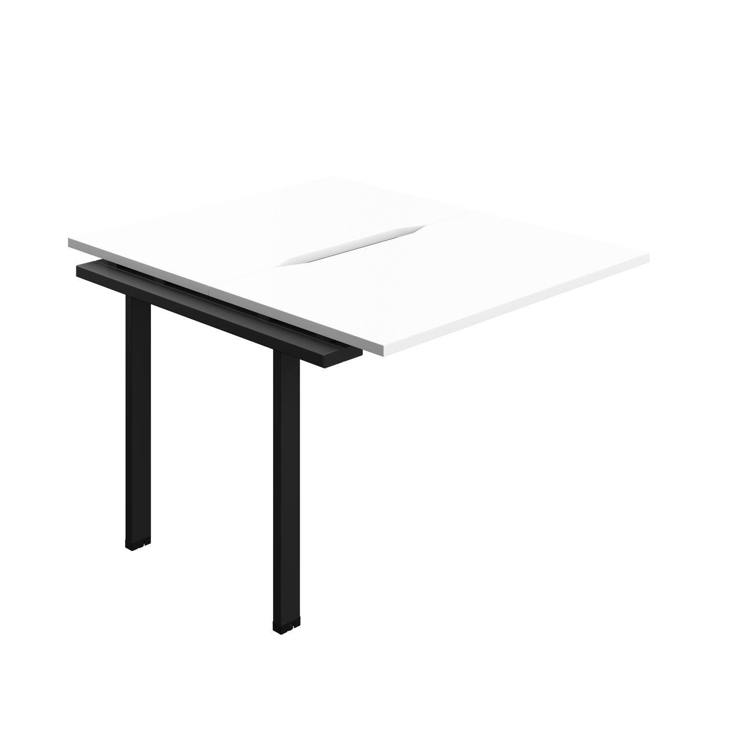 Synergy Bench Extension with Cut Out: 2 Person : 1000 600 White/Black