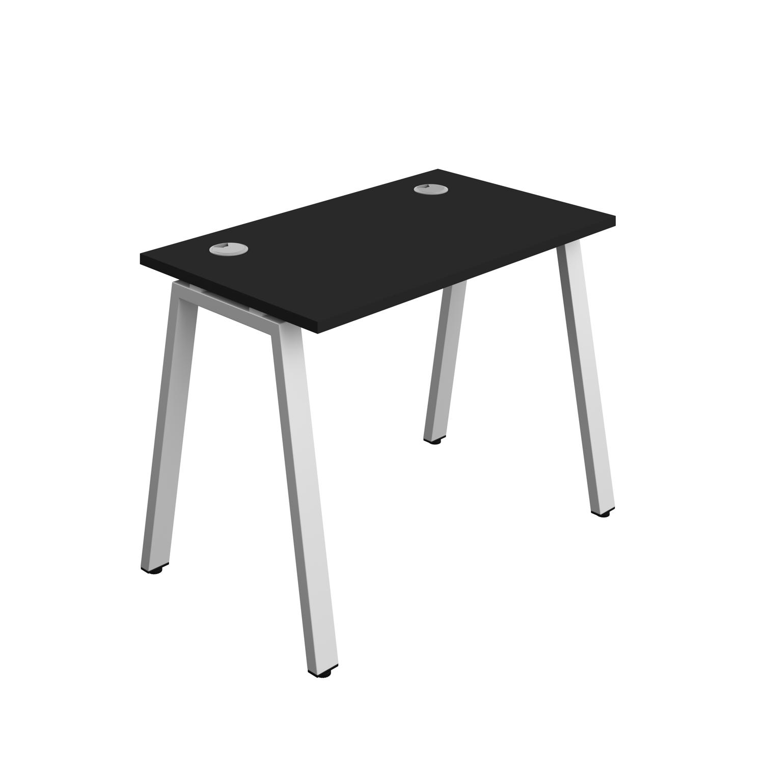 Synergy Bench with Cable Ports: 1 Person : A-Frame Leg : 1000 600 Black/Silver