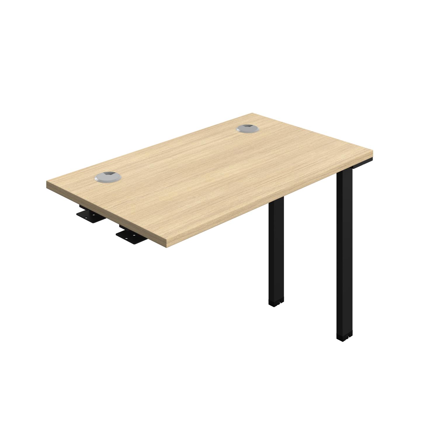 Synergy Bench Extension with Cable Ports: 1 Person : 1000 600 Nova Oak/Black