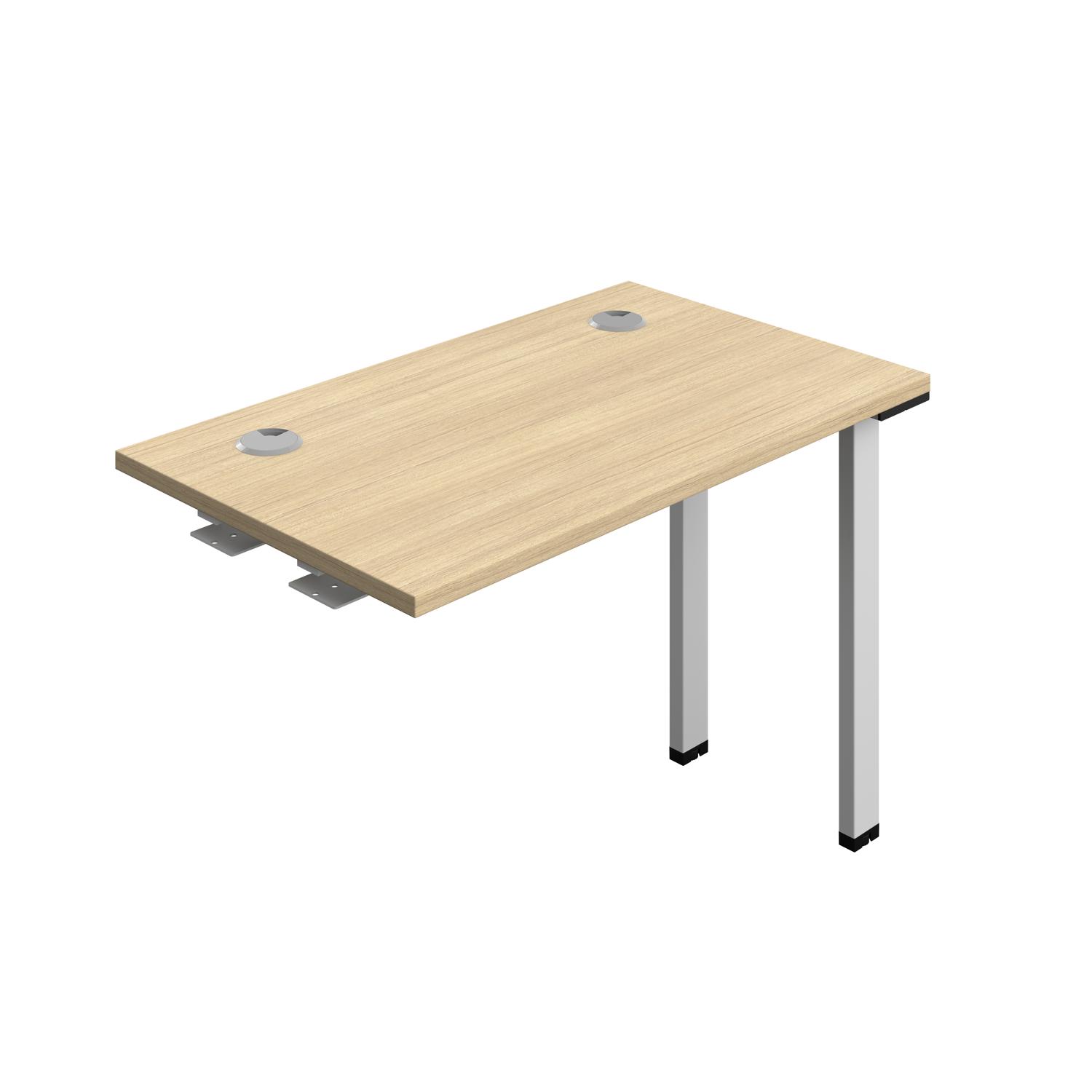 Synergy Bench Extension with Cable Ports: 1 Person : 1000 600 Nova Oak/Silver