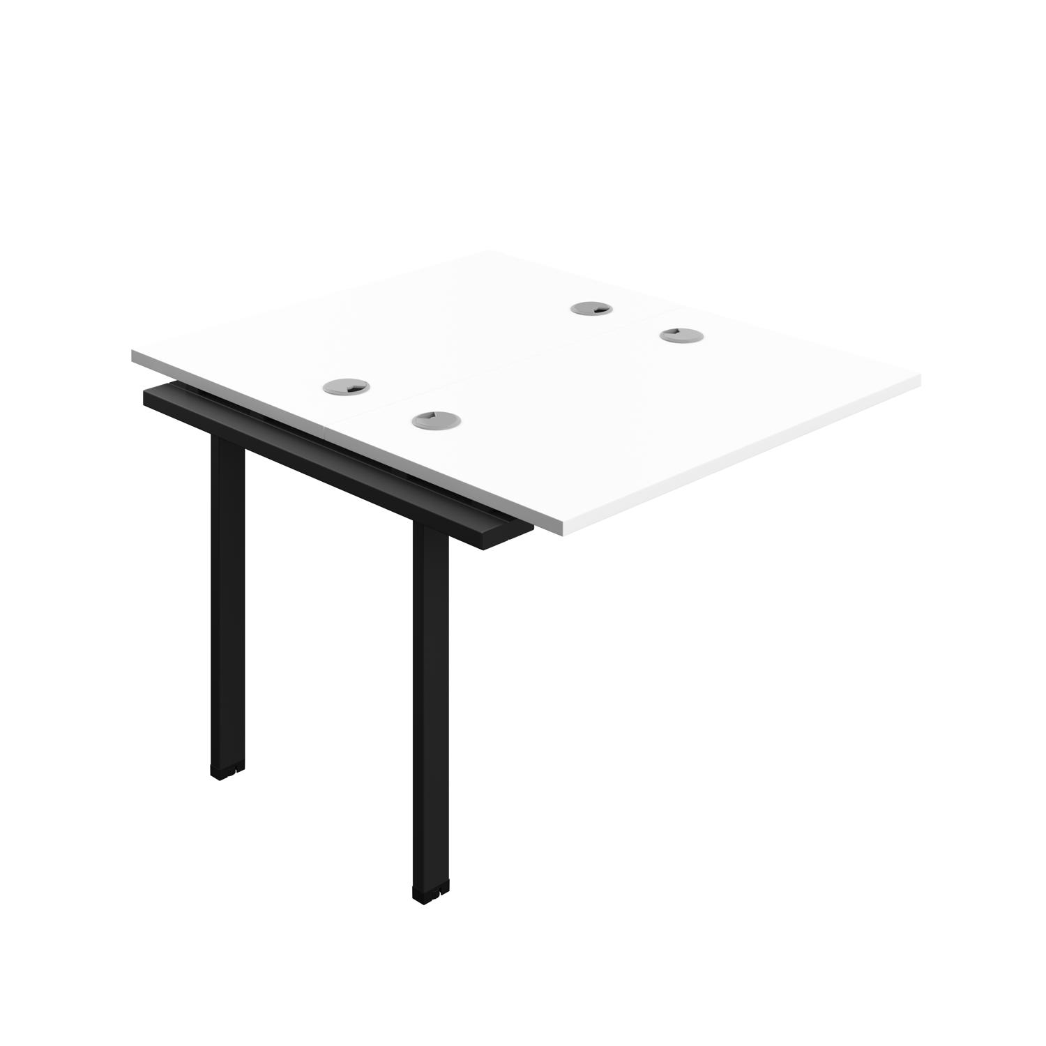 Synergy Bench Extension with Cable Ports: 2 Person : 1000 600 White/Black