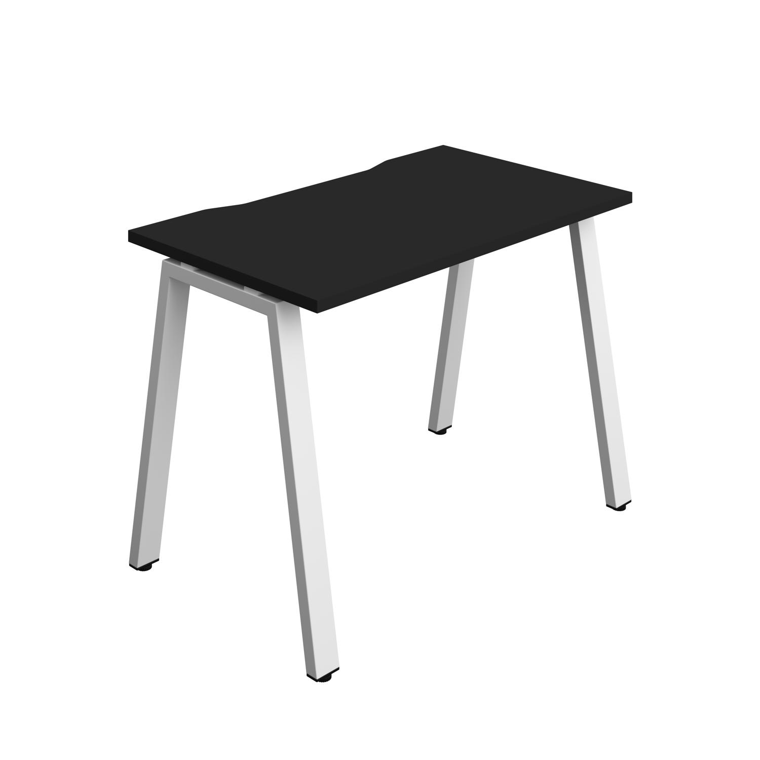 Synergy Bench with Cut Out: 1 Person : A-Frame Leg : 1000 700 Black/White