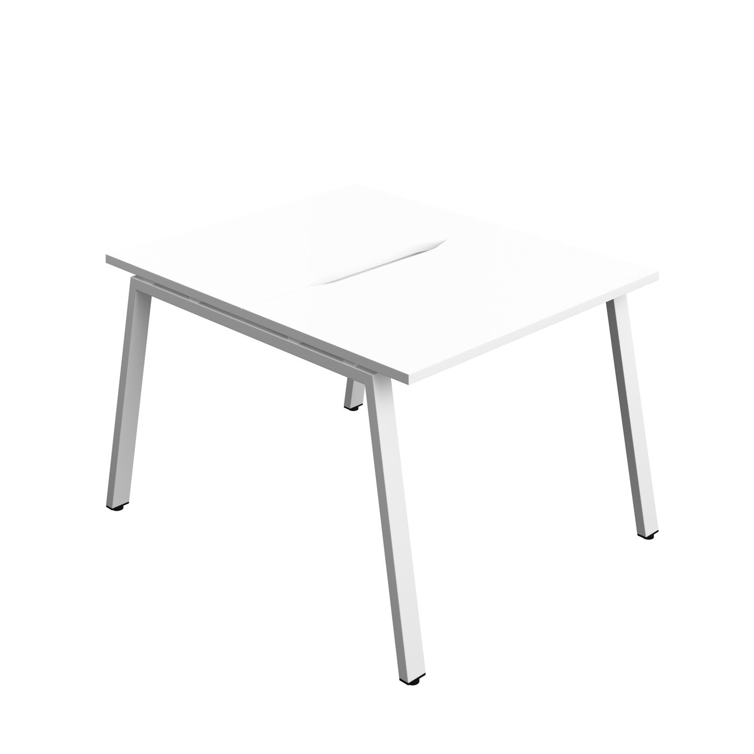 Synergy Bench with Cut Out: 2 Person : A-Frame Leg : 1000 700 White/White