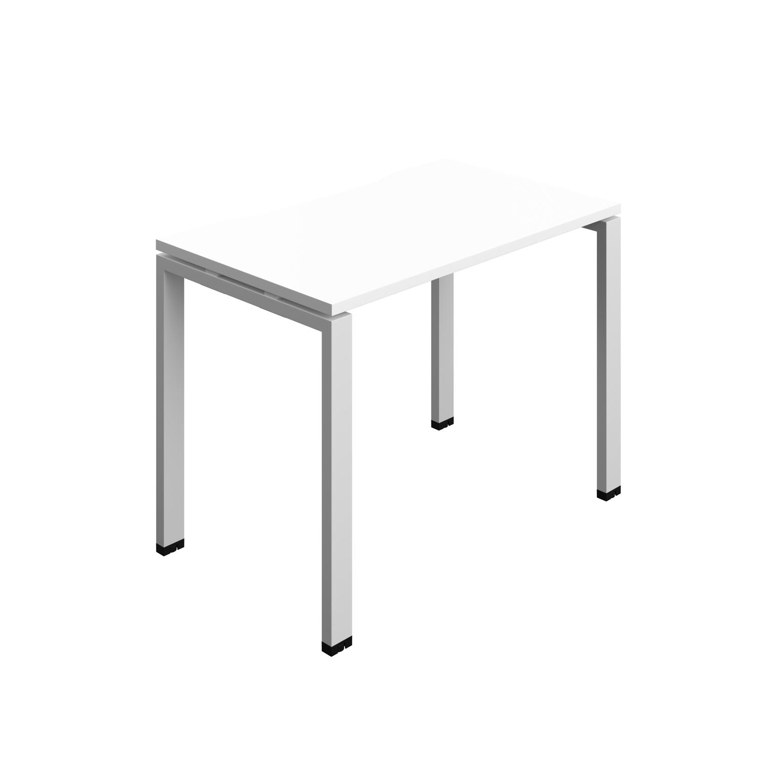 Synergy Bench with Cut Out: 1 Person : Goal Post Leg : 1000 700 White/Silver