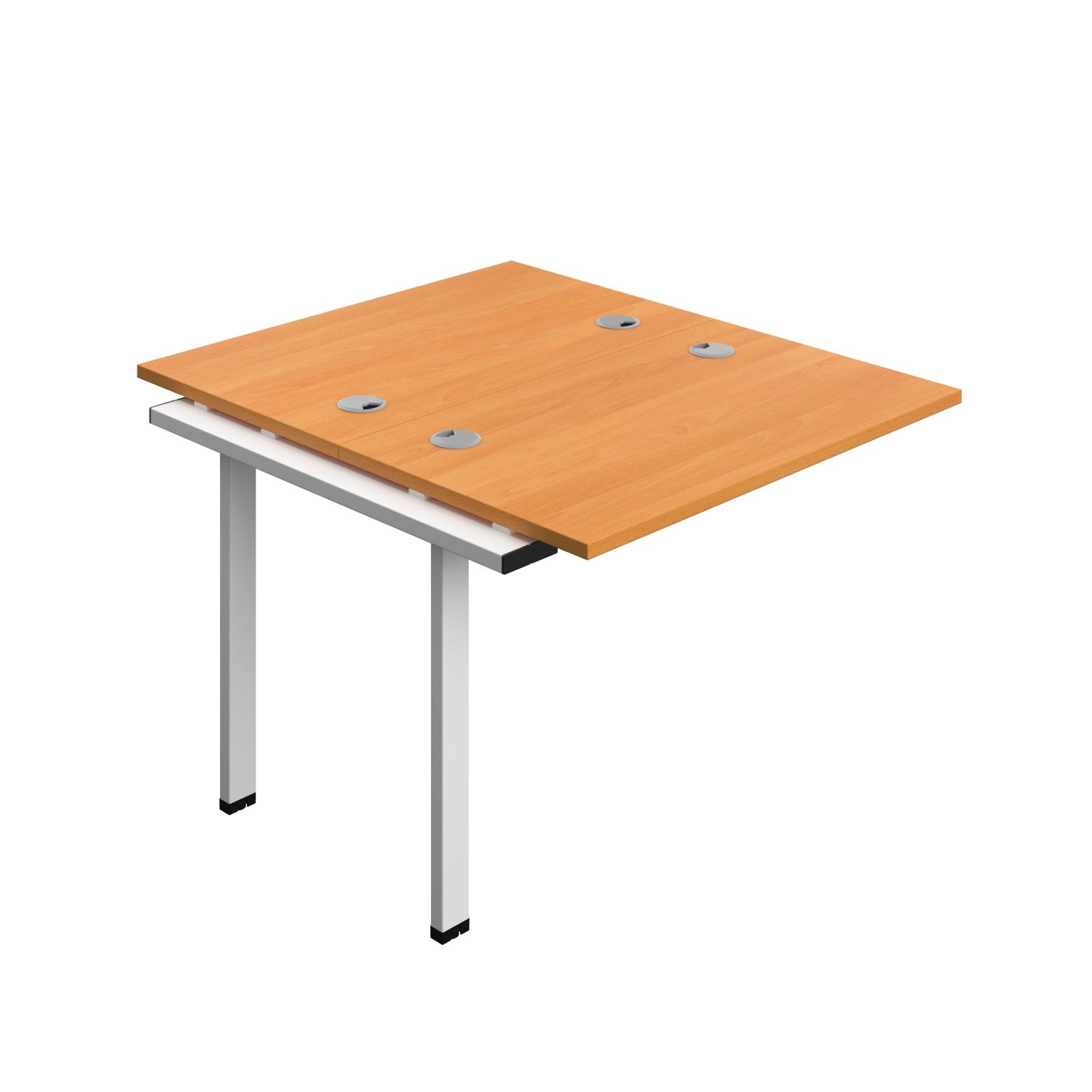 Synergy Bench Extension with Cable Ports: 2 Person : 1000 700 Beech/White